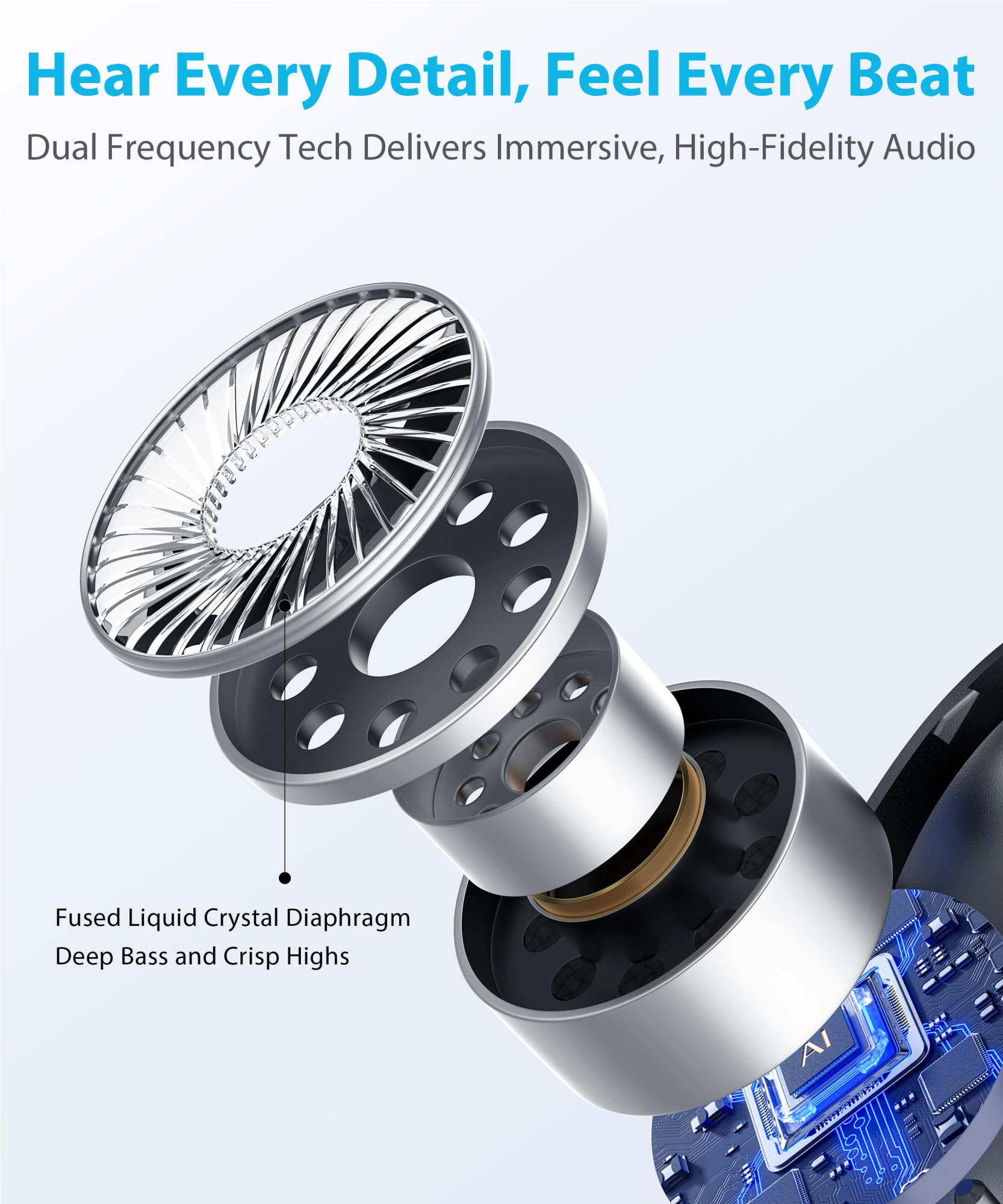 Ultra Open Ear Earbuds - Wireless Bluetooth Bone Conduction Headphones with Secure Clip-On Design, Comfortable Over-The-Ear Fit for Small Ears | Perfect for Running, Gym Workouts, Cycling, Hiking & Outdoor Sports Activities