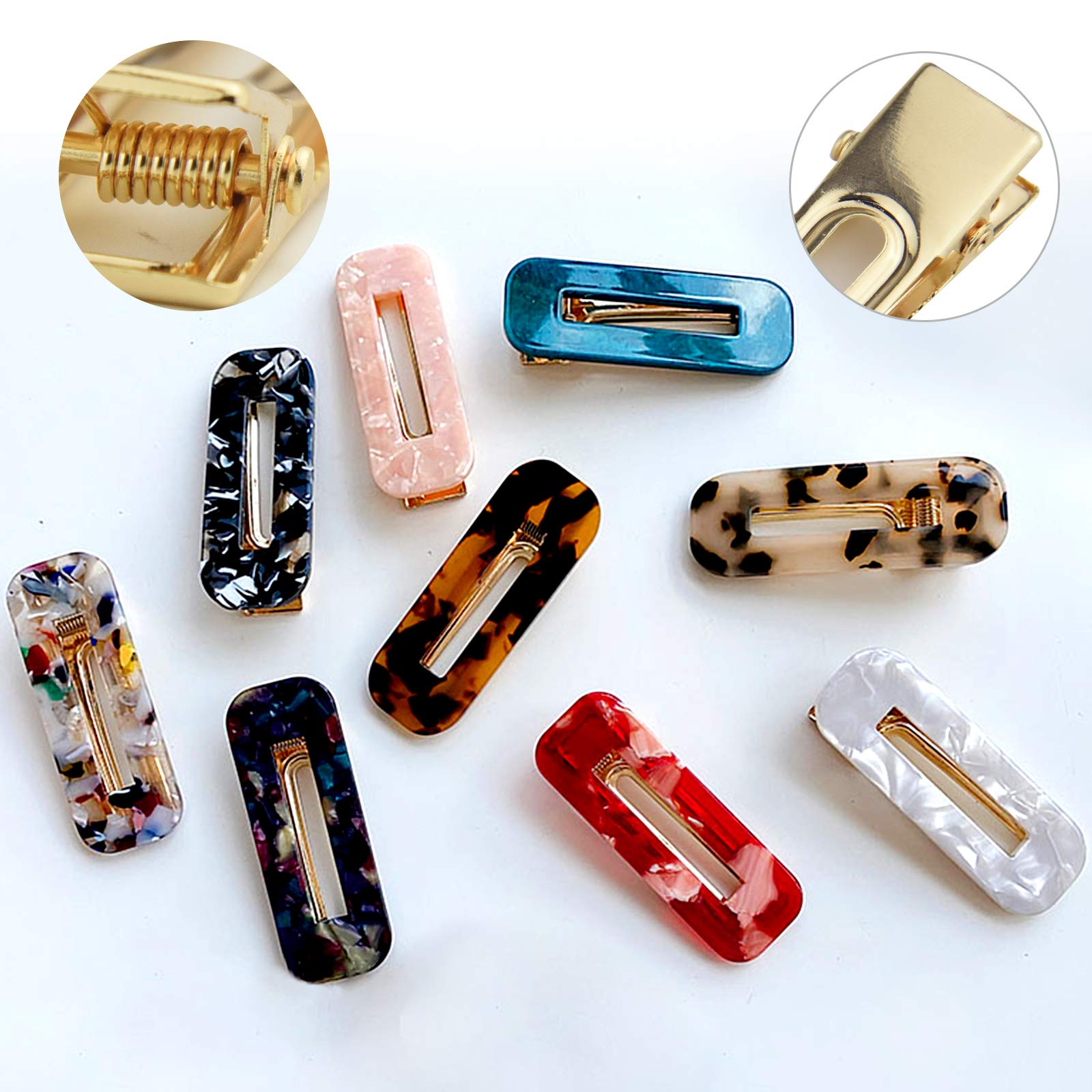 60PCS DIY Silicone Resin Hair Clips - Pearl Hairpins & Bow Clips for Women and Girls (Golden) | Perfect for Parties, Weddings, and Daily Hair Styling