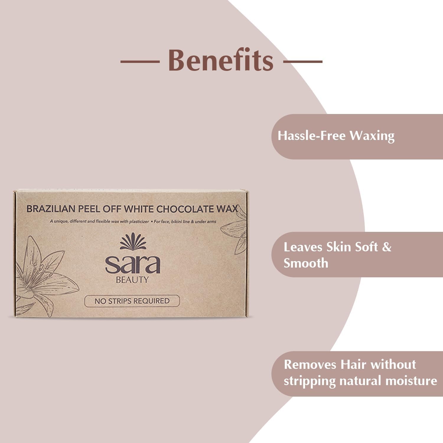 Brazilian Peel-Off White Chocolate Wax for Face, Underarms & Bikini Hair Removal - 500g - Smooth Skin for Women & Men - At-Home Waxing Kit for Sensitive Skin - Perfect for Salon-Like Results