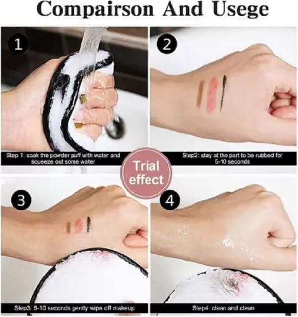 Organic Cotton Pads for Face Cleansing - Gentle Makeup Remover Wipes for Eyeshadow & Cosmetics | Perfect for Daily Skincare & Travel Beauty Routine
