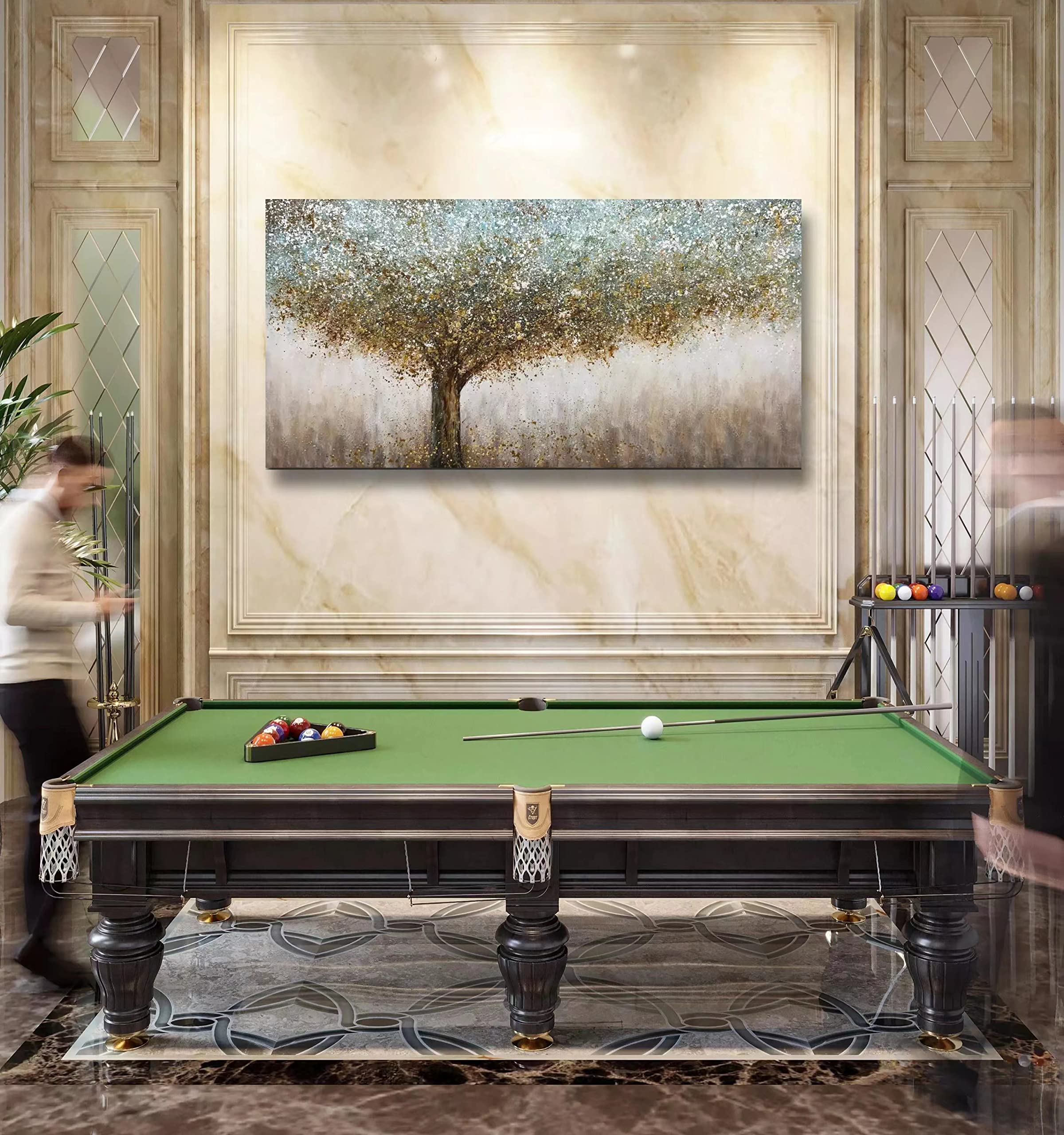 30x60 Inch Abstract Canvas Wall Art - 100% Hand-Painted Oil Painting Framed Contemporary Decor for Living Room, Bedroom & Office | Tiancheng Art