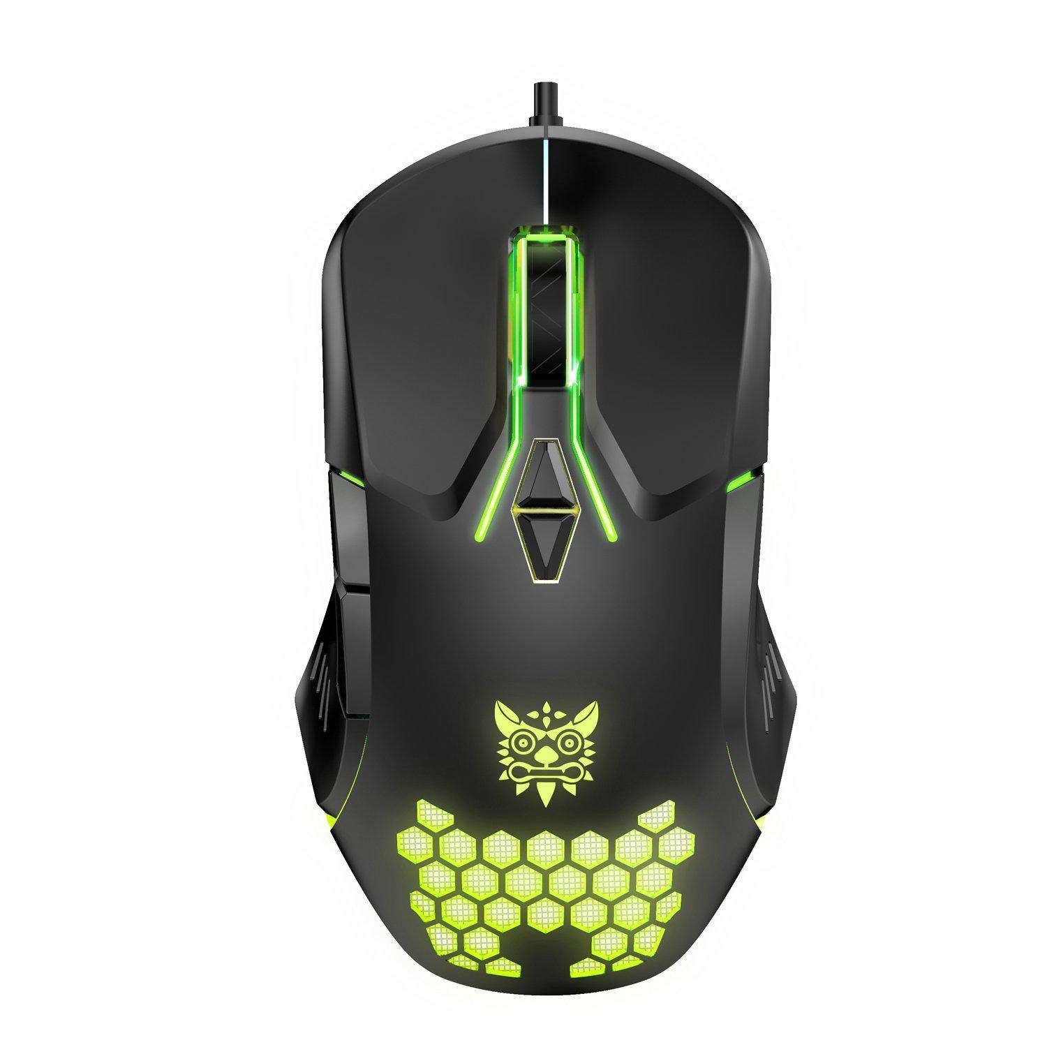 ONIKUMA CW902 Wired Gaming Mouse with 7 RGB LED Backlit Modes, 7200 DPI, Ergonomic Design - Perfect for PC Gaming, Office Work & Streaming Setup