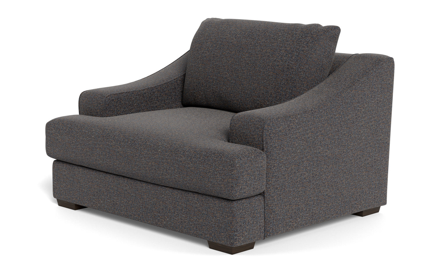 Austonian 56 Arm Chair - Modern Accent Chair with Upholstered Seat & Wooden Legs for Living Room, Bedroom, or Office - Comfortable Lounge Chair for Relaxing & Reading