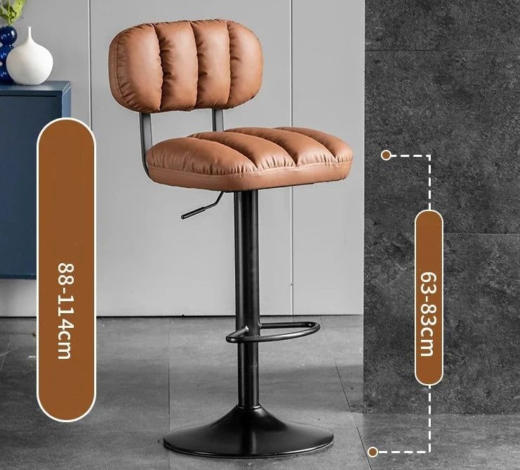 AA Design Modern Dining High Counter Bar Stool - Adjustable Height Kitchen Island Stool for Breakfast Nook, Bar, Restaurant & Home Decor