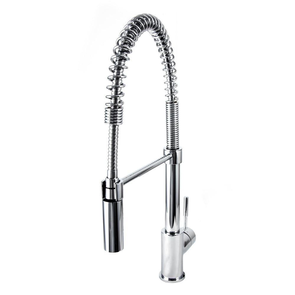 ZLINE Sierra Pull Down Spring Single Handle Kitchen Faucet in Chrome - High Arc Spout, Easy Installation for Modern Kitchens (Perfect for Cooking, Washing Dishes & Filling Pots)