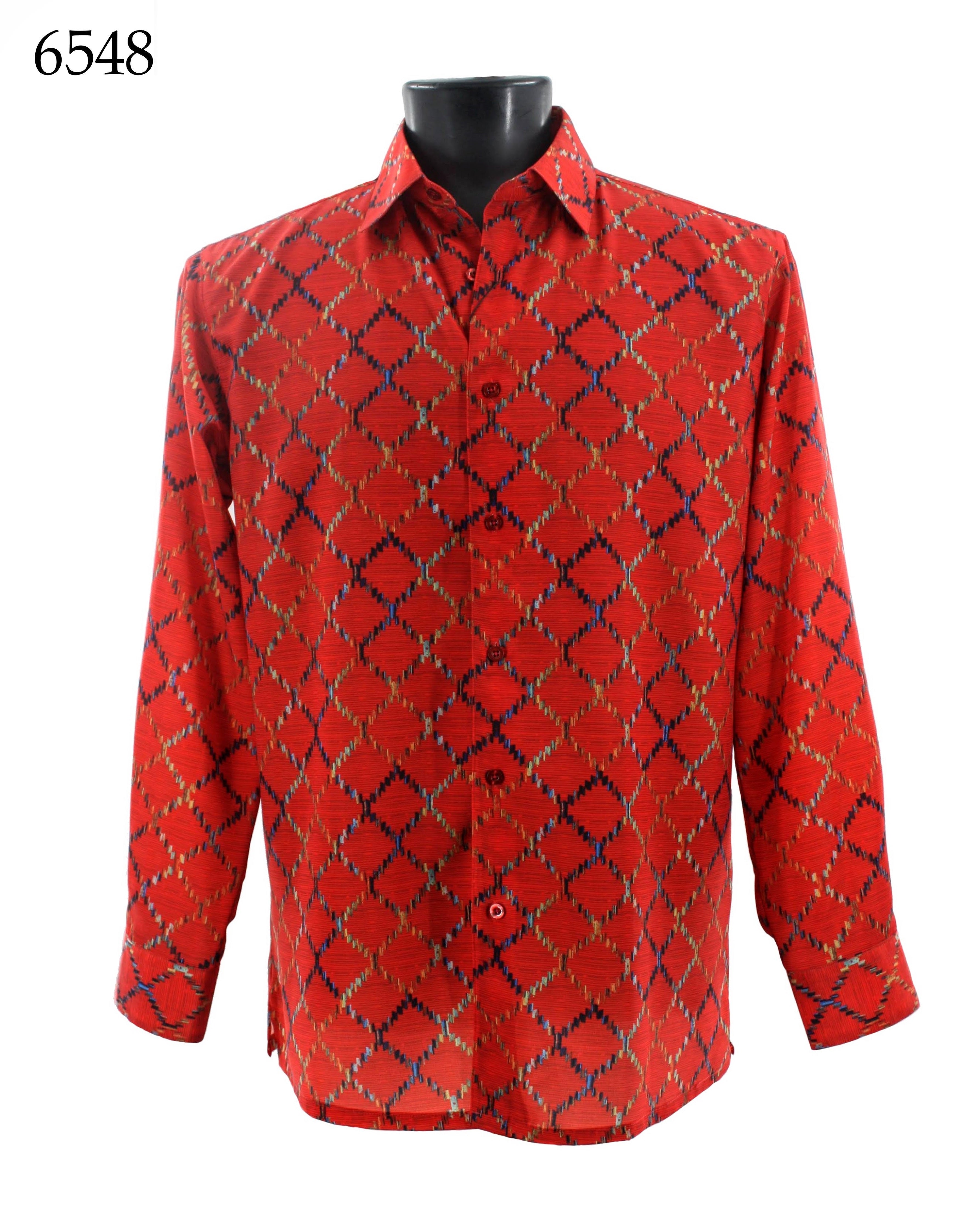 Bassiri Men's Long Sleeve Casual Shirt 6548 - Comfortable Button Down Work Shirt for Office, Business & Everyday Wear