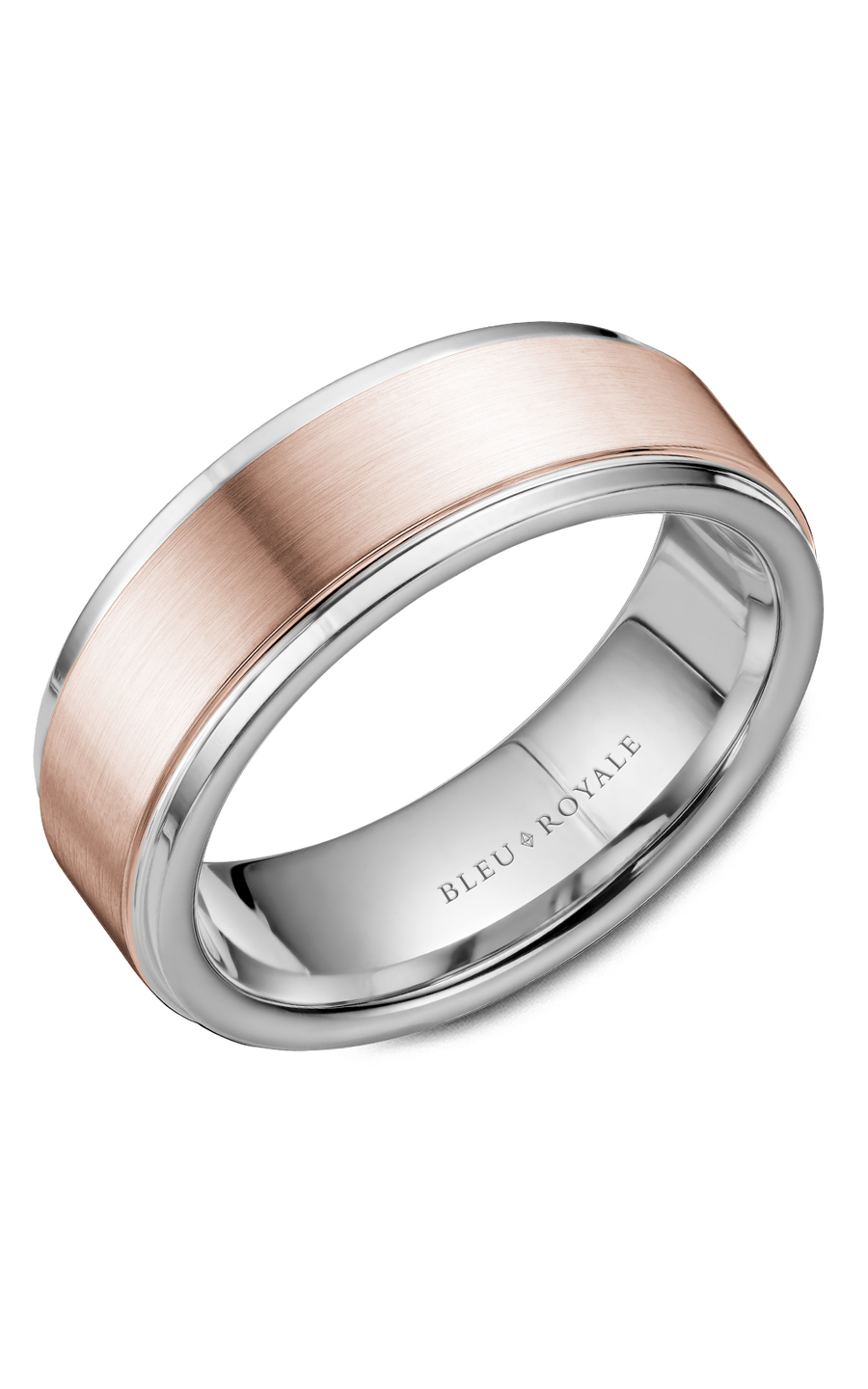 Bleu Royale Men's Wedding Band RYL 036RW75 - 14K White Gold Classic Ring for Grooms & Engagement - Perfect for Weddings, Anniversaries & Special Occasions