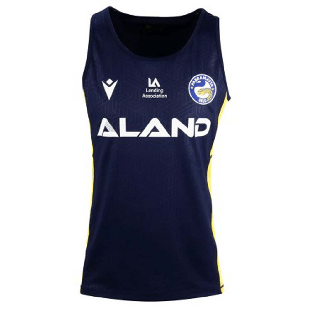 Parramatta Eels 2023 Official Training Singlet - Men's Performance Rugby Jersey for Gym & Field Practice - Perfect for Rugby Training, Workouts, and Fan Support