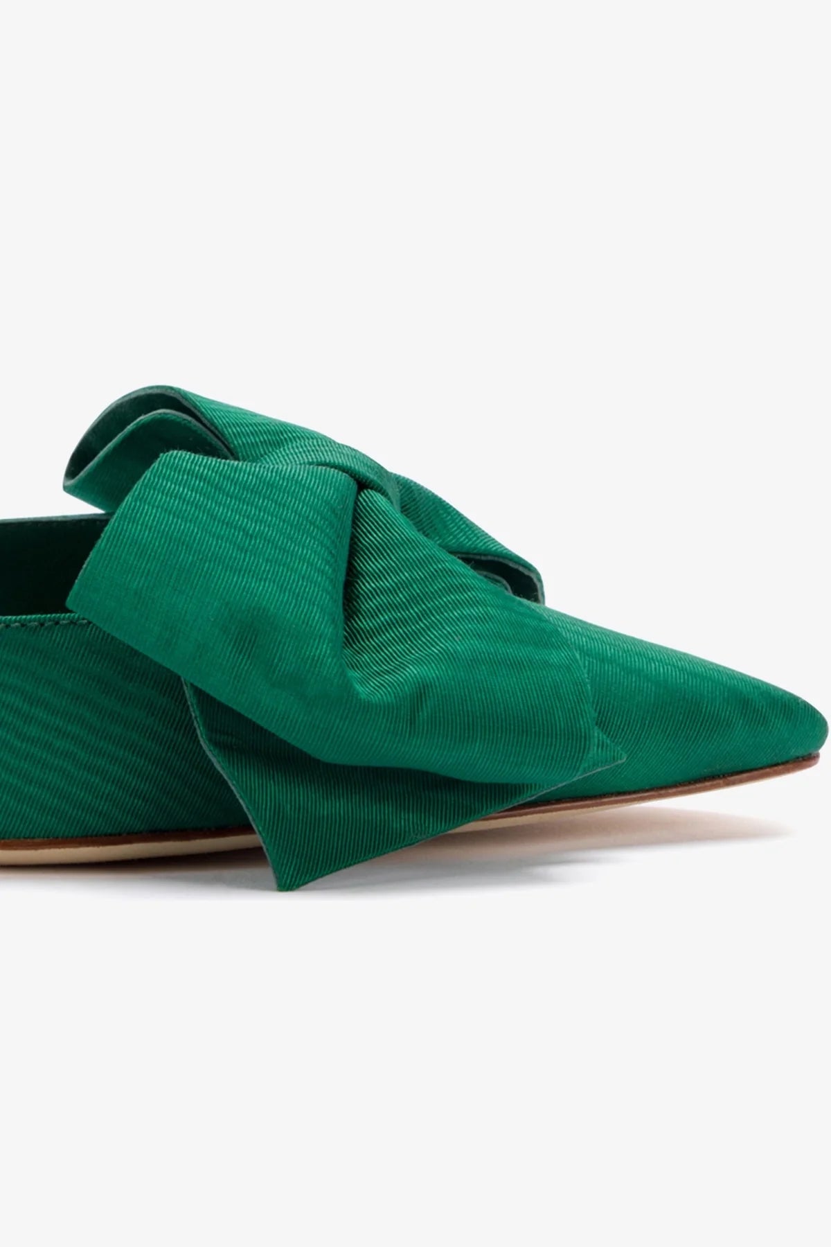 Mini Elle Pump In Emerald Fabric - Women's Elegant Pointed Toe Heels for Parties, Weddings & Office Wear