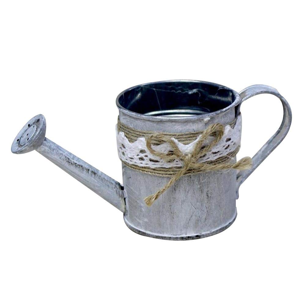 Vintage Tin Bucket Flower Pot - Rustic Metal Planter for Outdoor Garden Decor, Floral Arrangements & Home Decor | Perfect for Patio, Yard & Farmhouse Style Gardens