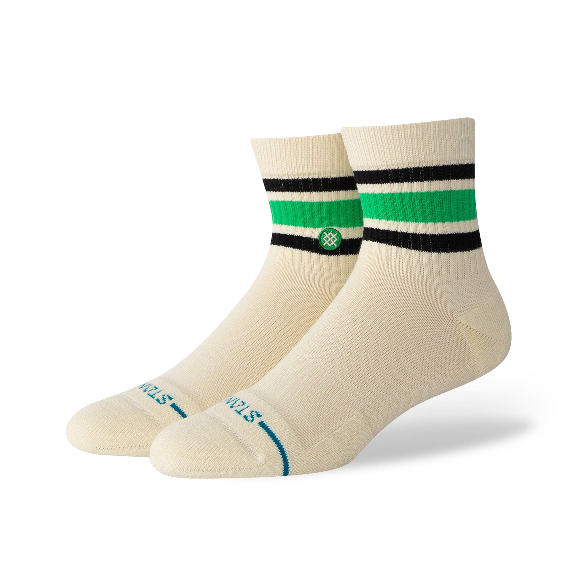 Men's Green Quarter Socks - Comfortable Athletic Crew Socks for Running, Hiking & Everyday Wear - Boyd QTR Performance Socks