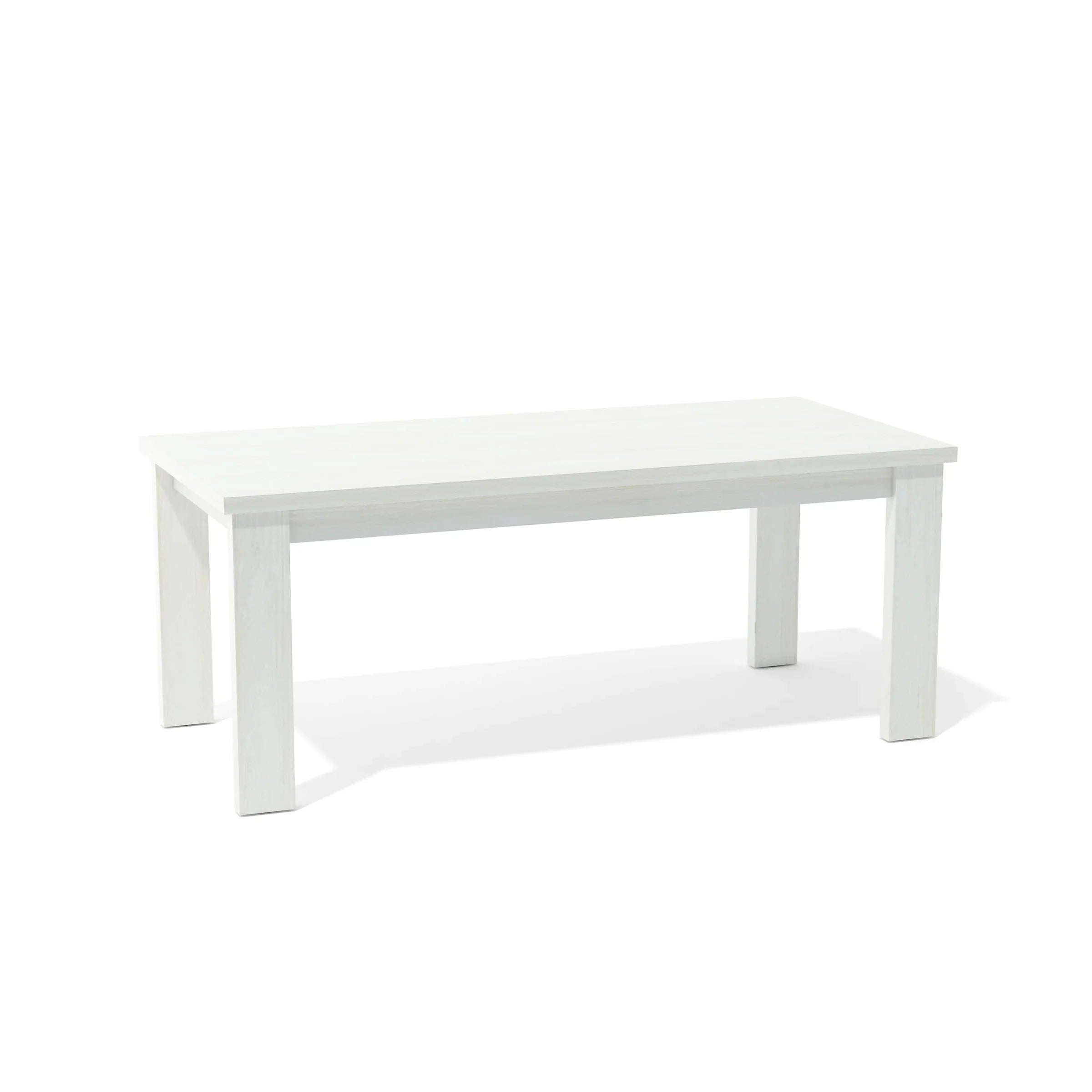 Anderson Teak Brentford 60-Inch White Dining Table - Solid Teak Wood Outdoor Patio Furniture for Garden, Poolside & Backyard Dining