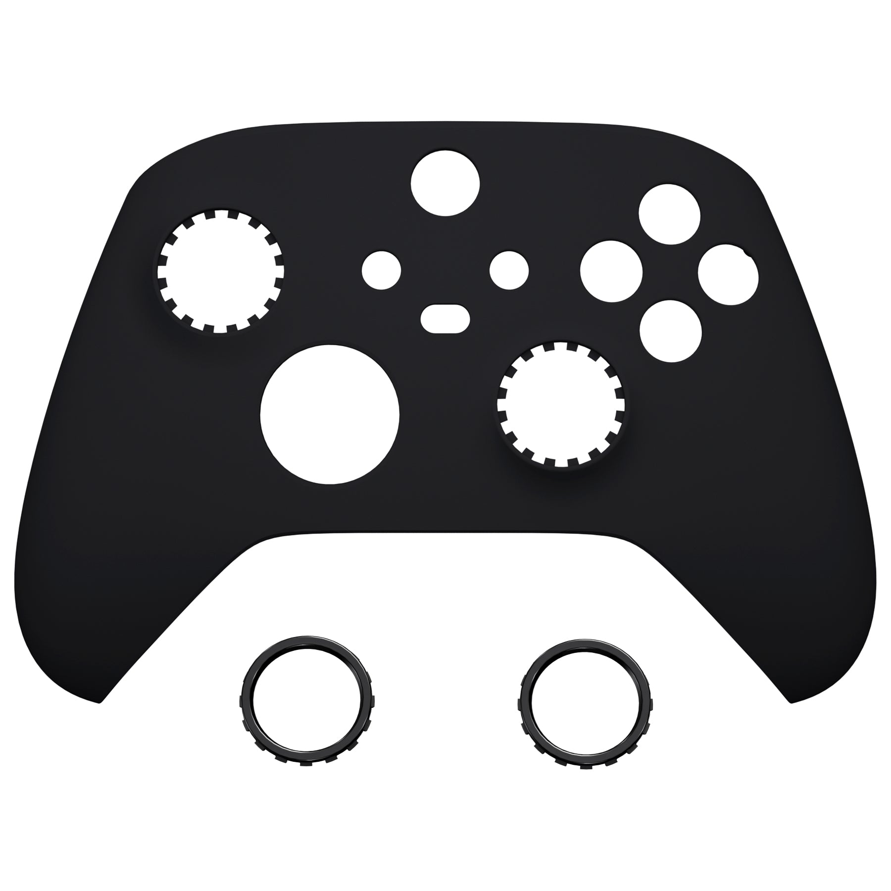 eXtremeRate Magnetic Front Housing Shell for Xbox Series X/S & Core Controller Model 1914 - Black FaceMag Cover with Accent Rings | Gaming Accessory Replacement Parts for Enhanced Controller Customization