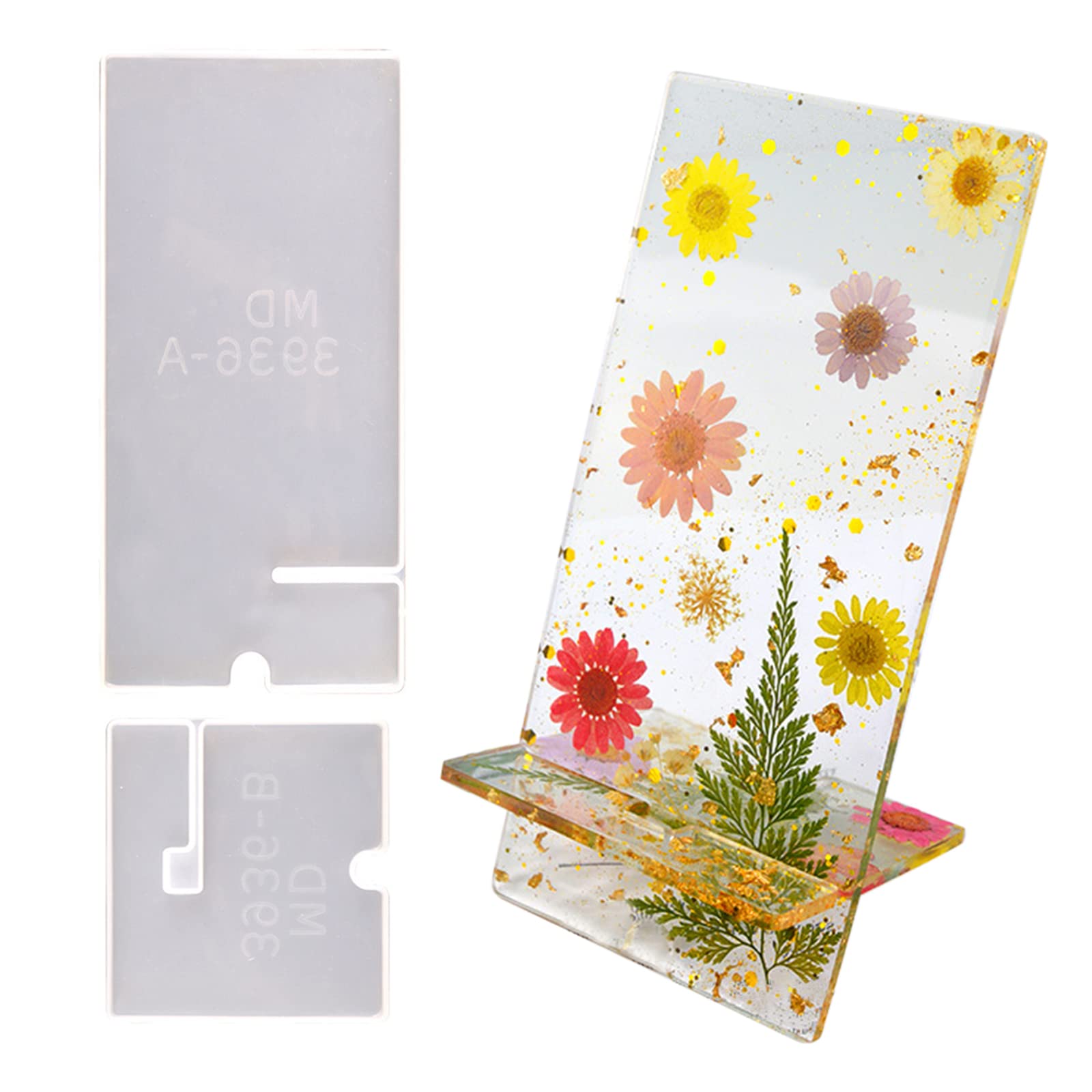 Chuwen Resin Phone Stand Silicone Mold - DIY Epoxy Casting Kit for Mobile Holder & Support Bracket | Perfect for Crafting Unique Phone Accessories, Home Decor, and Gift Making