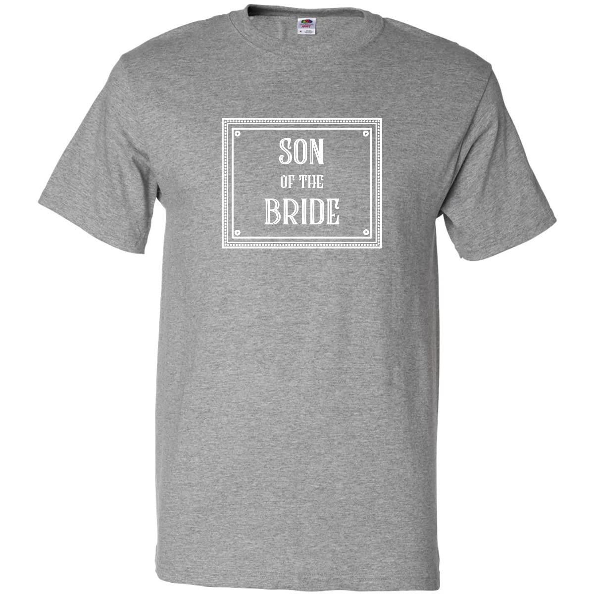 Inktastic Son of The Bride in White T-Shirt - Funny Wedding Party Apparel for Groomsmen, Best Man & Groom - Perfect for Bachelor Parties, Rehearsal Dinners & Casual Weddings