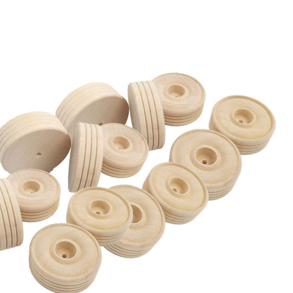 MILISTEN 50Pcs Small Wooden Wheels for DIY Toys, Crafts, and Model Cars - Perfect for Woodworking Projects, STEM Activities, and Kids' Creative Play
