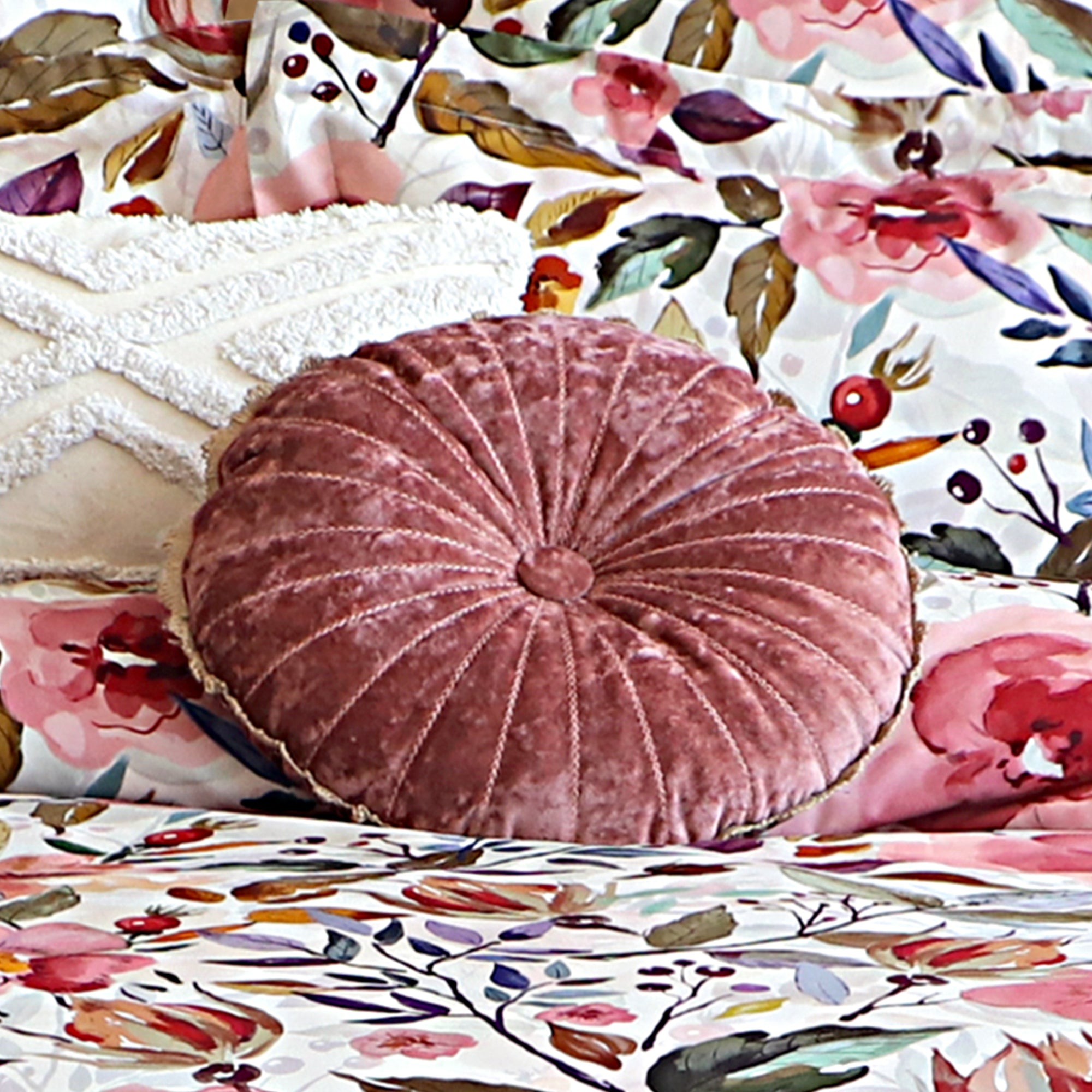 Mona Round Pillow - Soft and Comfortable Decorative Throw Pillow for Sofa, Bed, or Nursery - Perfect for Home Decor, Living Room, and Cozy Relaxation