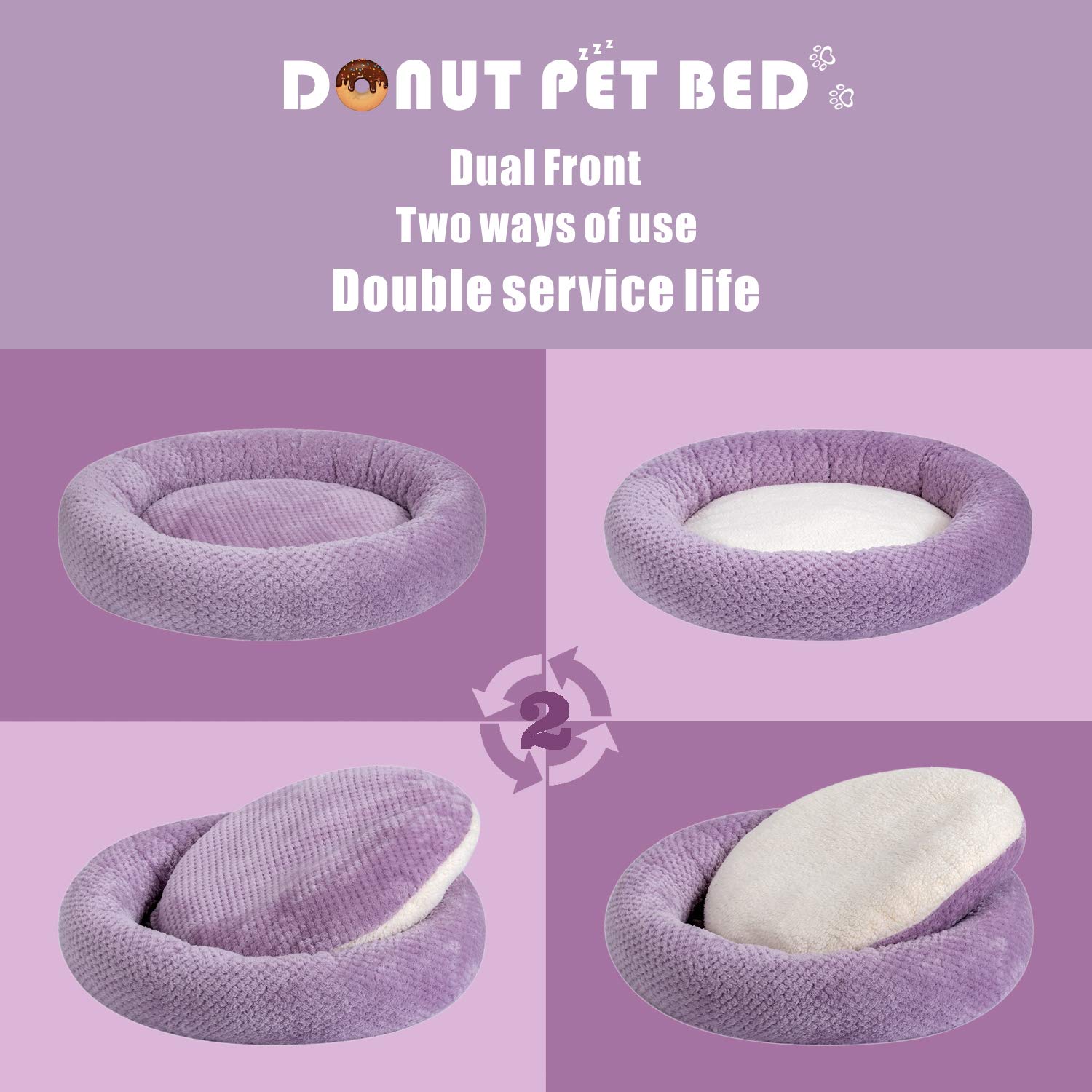 WONDER MIRACLE Fuzzy Deluxe Pet Bed - Super Soft Plush Dog & Cat Bed for Crates, Washable & Durable (24