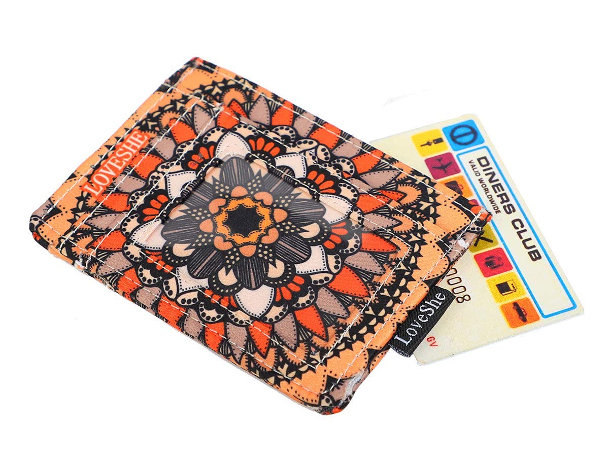 RFID Blocking Credit Card Holder for Women - Stylish & Secure Wallet with Star Anise Flower Design | Perfect for Travel, Shopping & Everyday Use