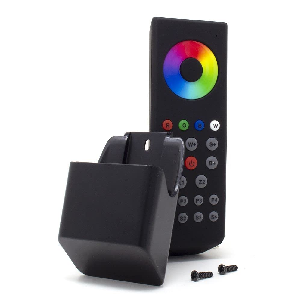 Wireless RGBW 4 Channel LED Controller with Handheld Remote - RF & DMX Compatible for 3528/5050 RGBW LED Strip Lights (12-24V DC) - Perfect for Home Theater Lighting, Stage Effects, and Architectural Accent Lighting