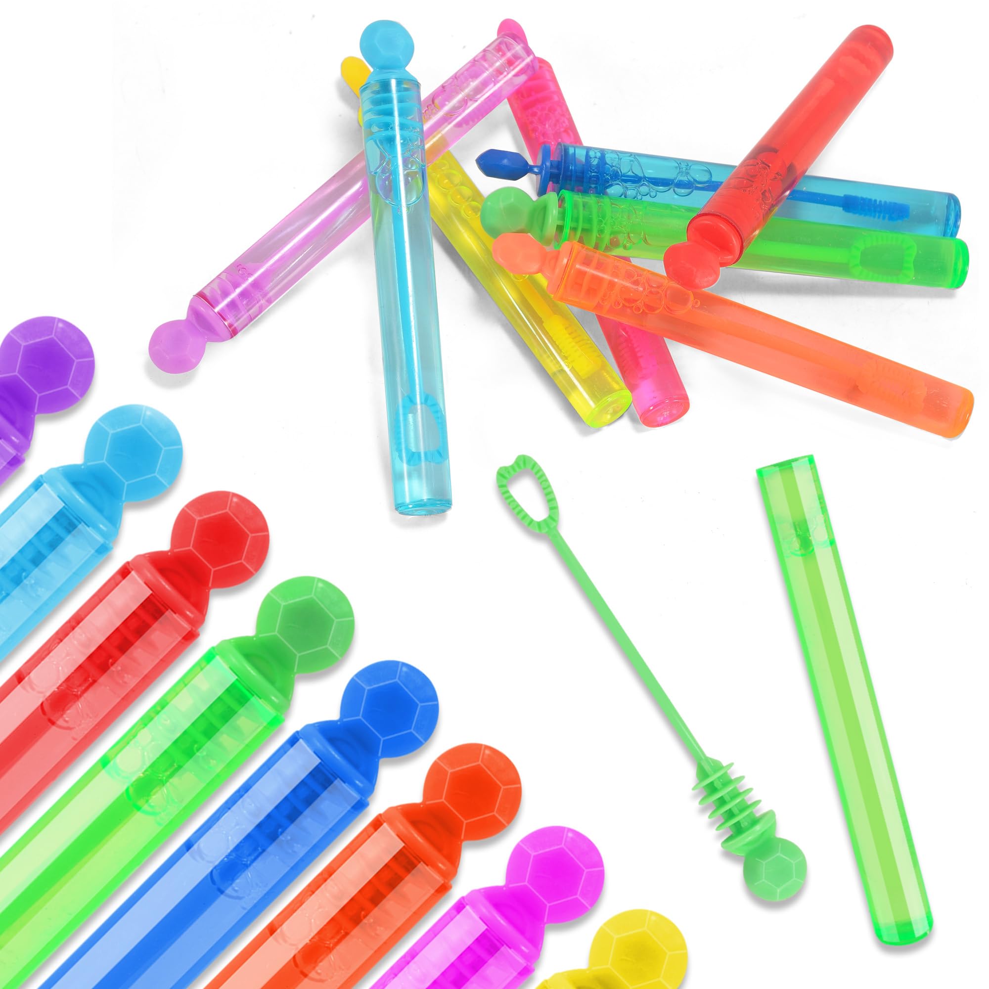 32 Pack 8 Color Diamond Theme Mini Bubbles - Bulk Water Park Bubbles for Wedding, Birthday Party, Easter Basket Fillers & Kids Game Prizes - Fun Outdoor Play & Party Favors
