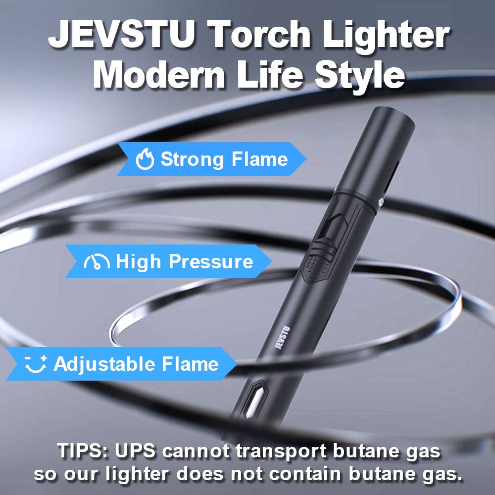 Windproof Torch Lighter for Grill & Survival - Adjustable Flame, Fuel Window - Perfect for Outdoor Cooking & Camping