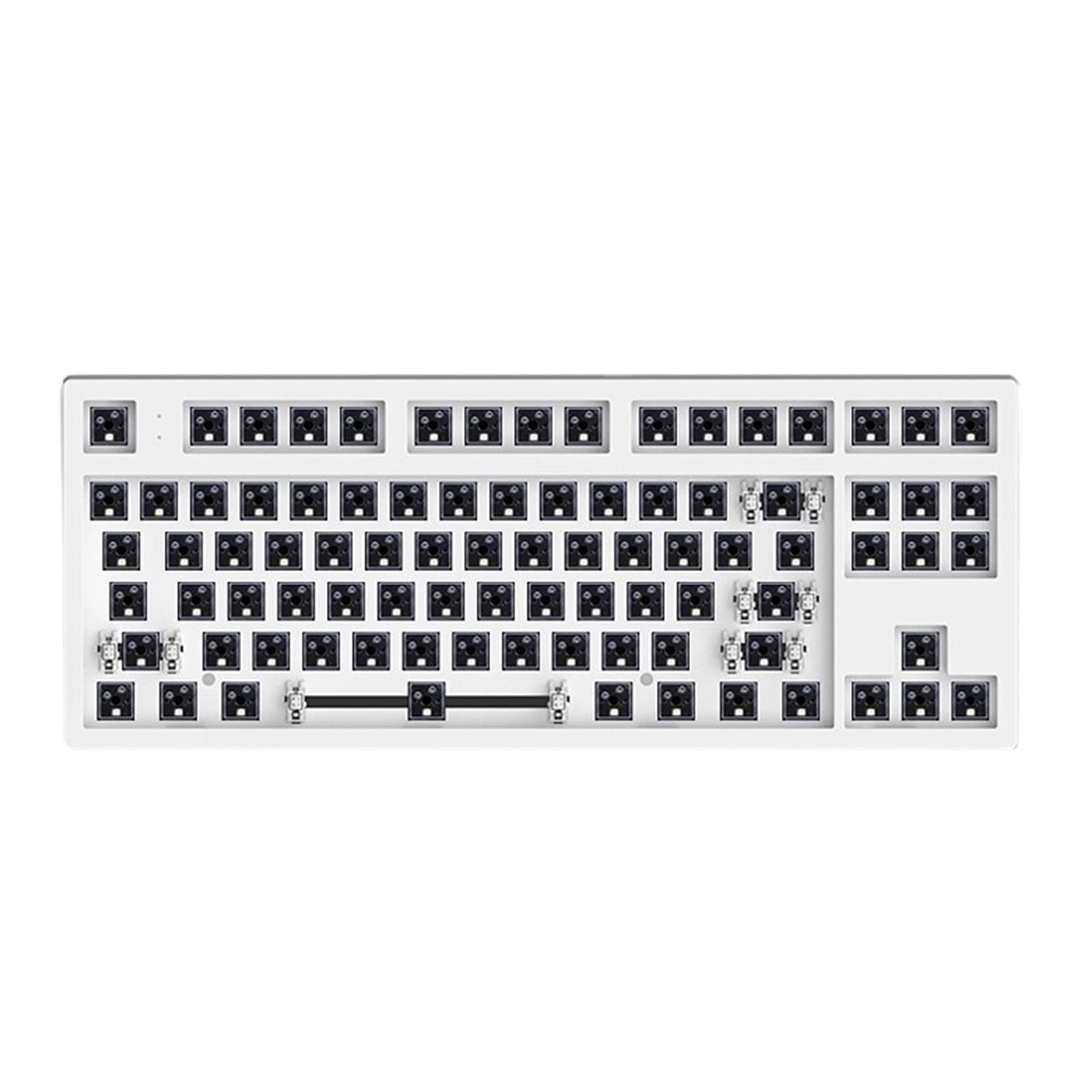 Kesoto Mk870 87-Key RGB Backlit Wired Mechanical Gaming Keyboard Kit - USB Wired Keyboard for PC, Laptop Gamers (White) | Perfect for Esports, Streaming & Office Work