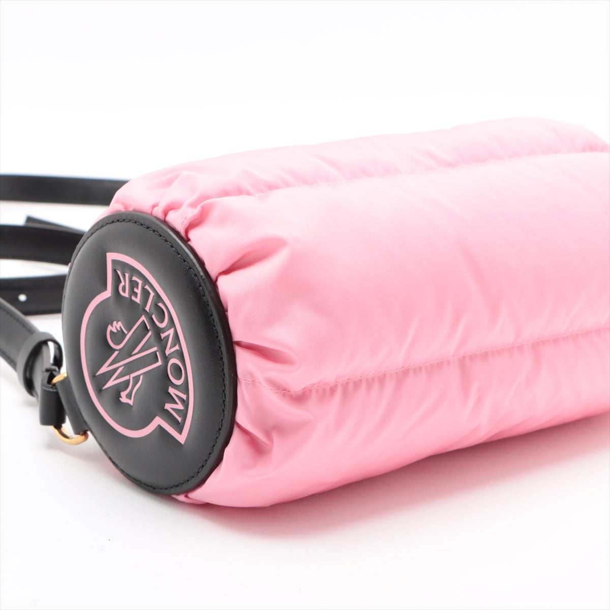 Moncler Keoni Nylon & Leather Duffle Shoulder Bag for Women - Pink & Black Travel Gym Bag for Work, Weekend Getaways & Sports