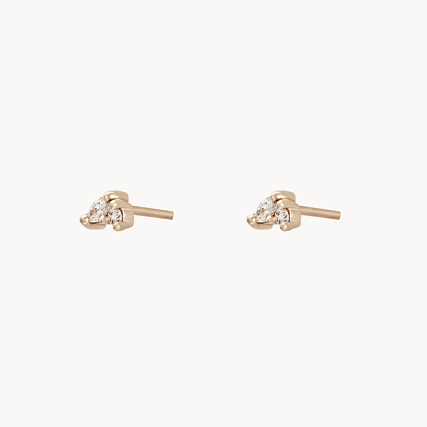 14K Yellow Gold Diamond Stud Earrings for Women - Perfect for Everyday Wear, Gifts & Special Occasions