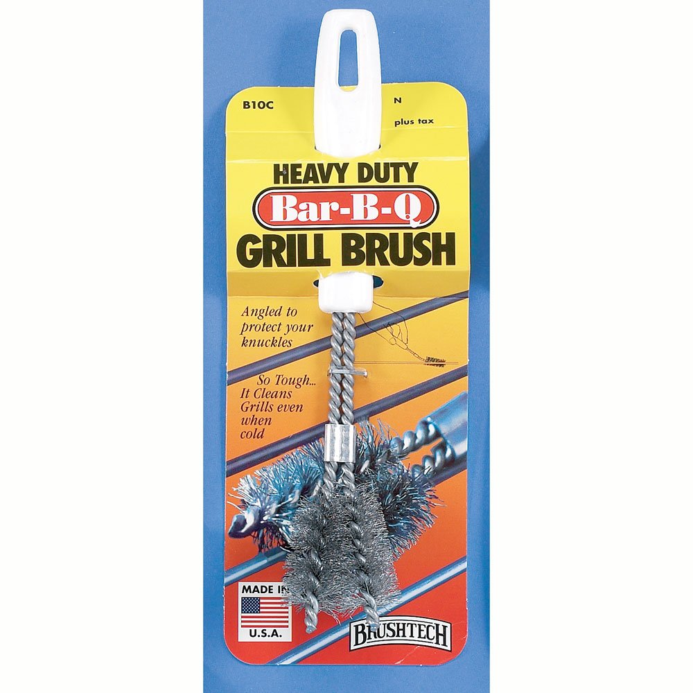 Brushtech BER BQ Two-Pronged V-Shaped BBQ Grill Brush - Heavy Duty Stainless Steel Bristles for Effective Grill Cleaning - Perfect for Backyard BBQs, Camping & Outdoor Cooking