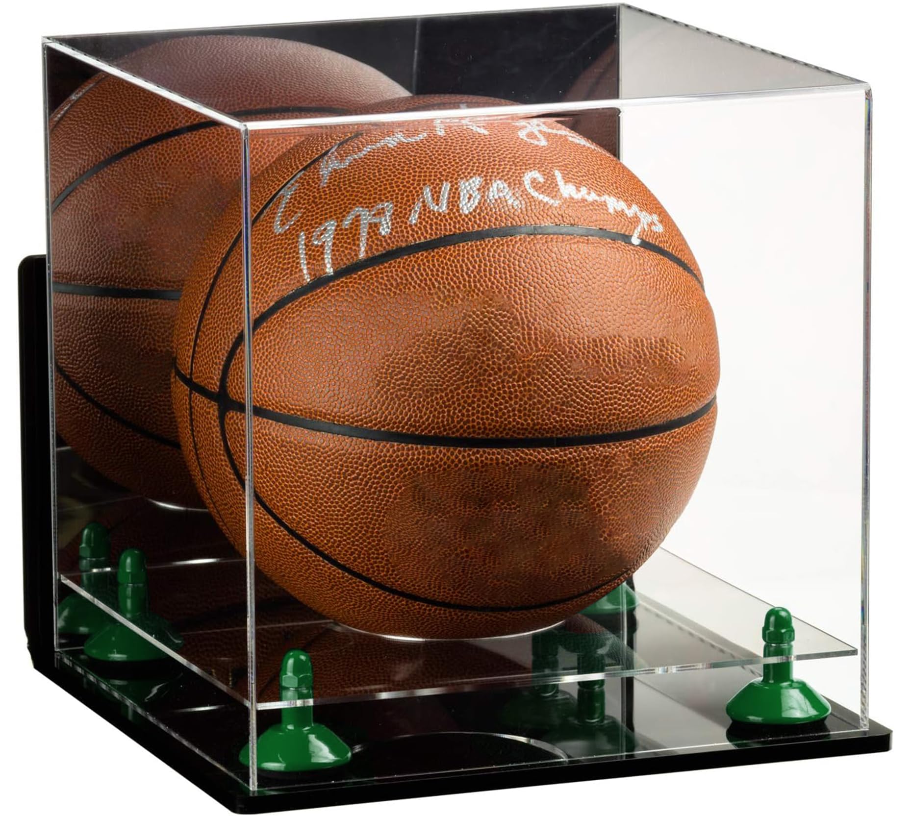 Premium Acrylic Full-Size Basketball Display Case with Risers - Perfect for Showcasing Collectibles, Memorabilia, and Awards in Home, Office, or Sports Room