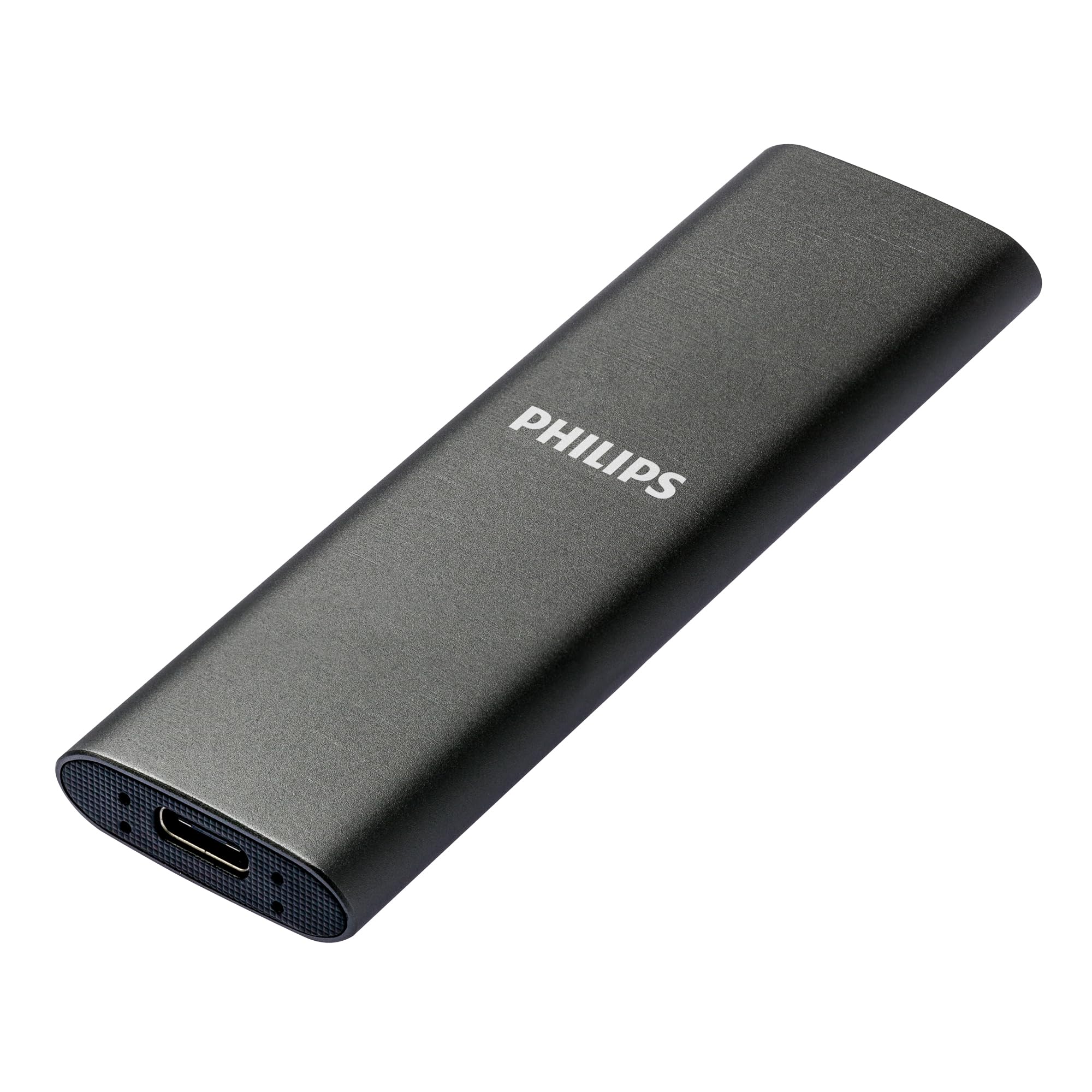PHILIPS 1TB Portable External SSD - Ultra Fast SATA USB-C 3.1 Drive with 540MB/s Read & Write Speed - Aluminum Enclosure for Mac, PC, Laptop, Gaming & Photo Storage