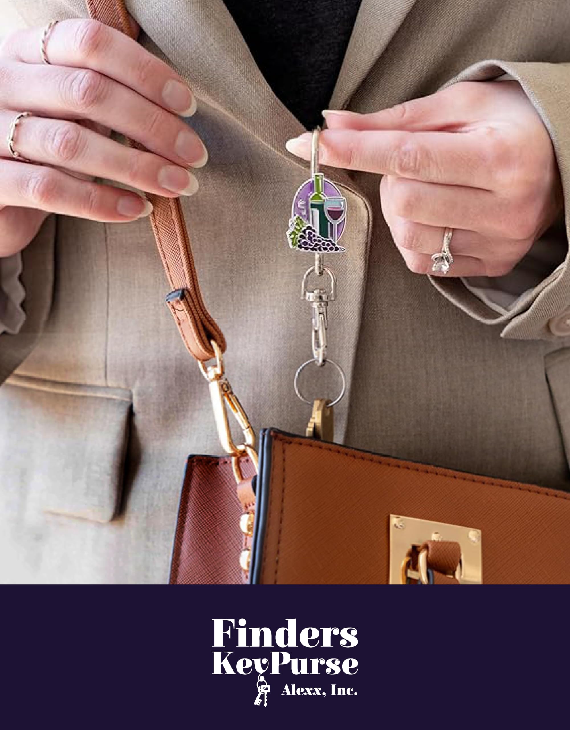 Women's Key Finder & Purse Organizer - Slimpickings Keychain Charm for Mom | Perfect Gift for Mother's Day, Travel & Everyday Use