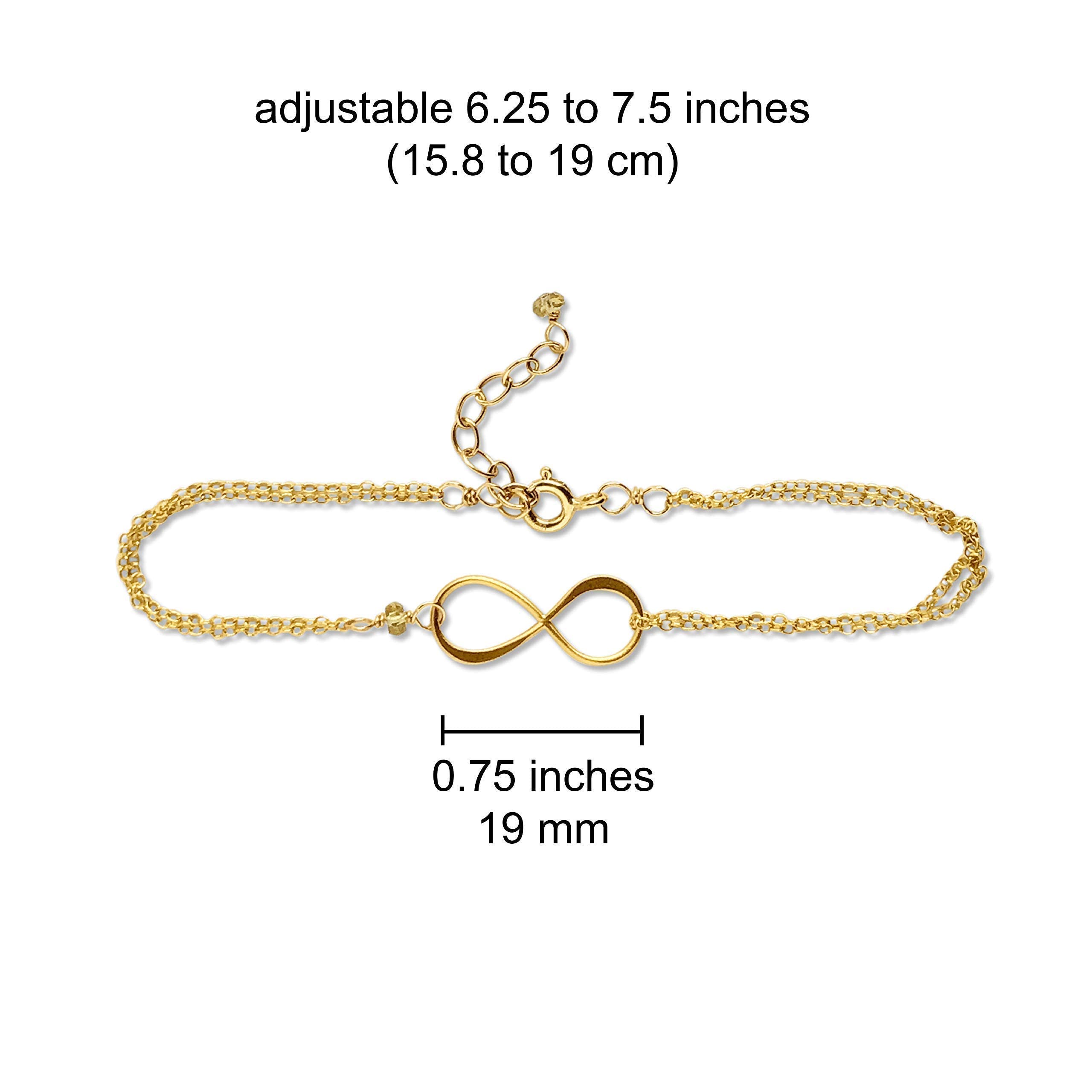 Handmade Gold Birthstone Infinity Charm Bracelet - November Citrine Gemstone, 14K Gold Filled & Vermeil Jewelry - Perfect Birthday Gift for Women, Anniversary Present, Mother's Day Gift | Ideal for Everyday Wear, Special Occasions & Gift Giving