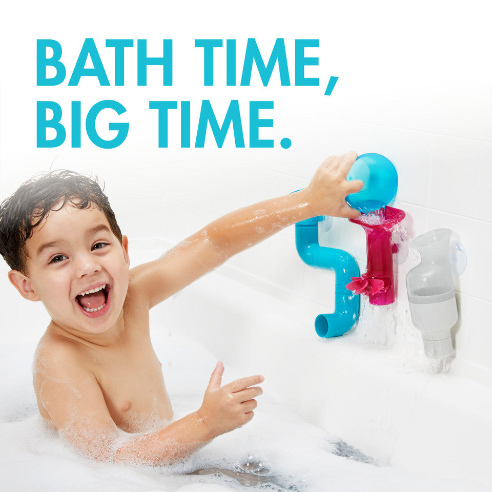 Boon Tubes Building Bath Toy Set for Toddlers - Fun & Educational STEM Bath Toys for Kids, Water Play Construction Set for Bathtub & Pool Time