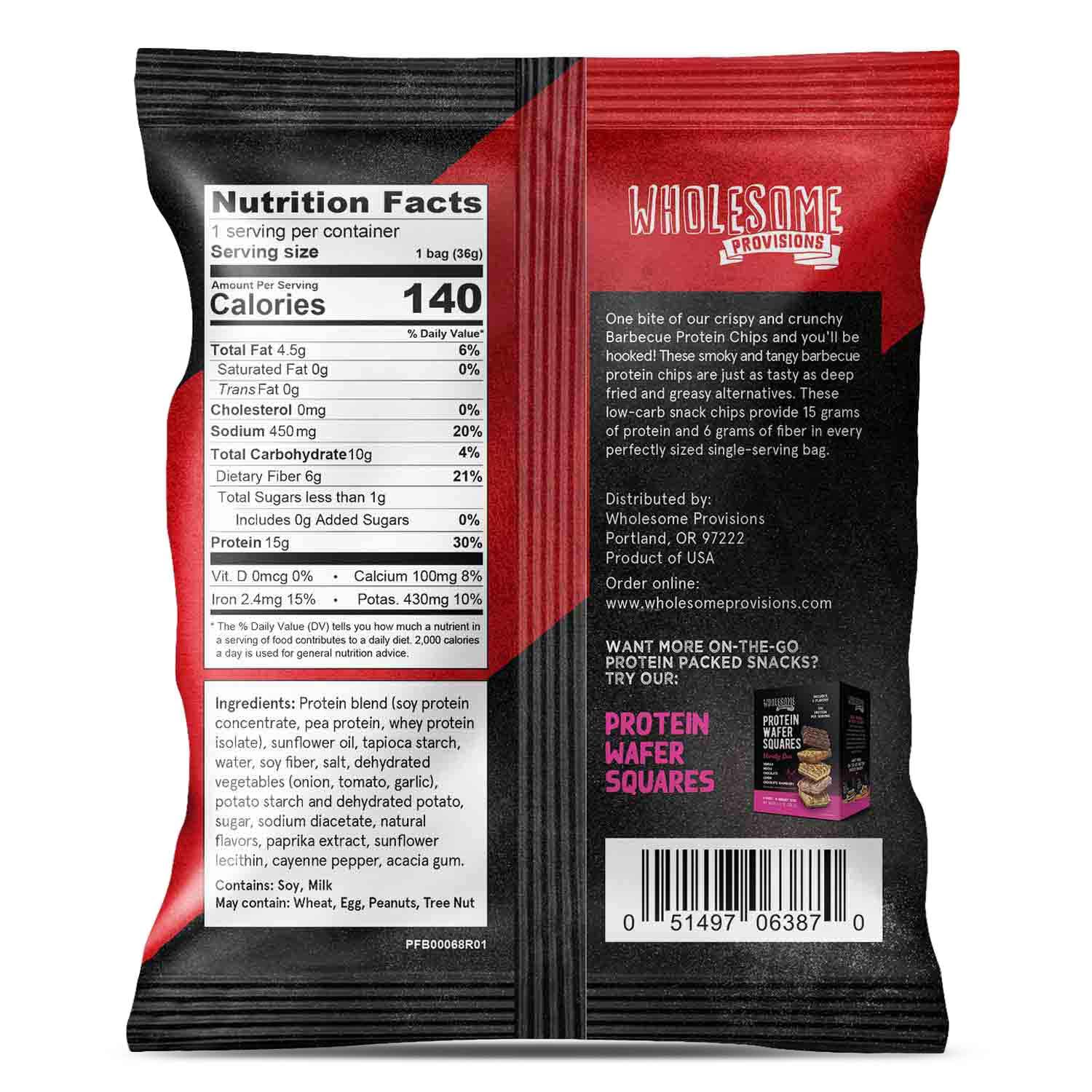 High Protein Chips - 14g Protein, 3-4g Net Carbs, Gluten Free & Keto Friendly Snacks - Low Carb Protein Crisps Made in USA (BBQ Flavor, 4 Pack) - Perfect for Keto Diet, Weight Loss & Healthy On-the-Go Snacking