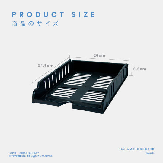 DADA A4 Desk Organizer (3309) - Premium Office Desk Rack for Paper, Files & Stationery - Perfect for Home, Office & Workspace Organization