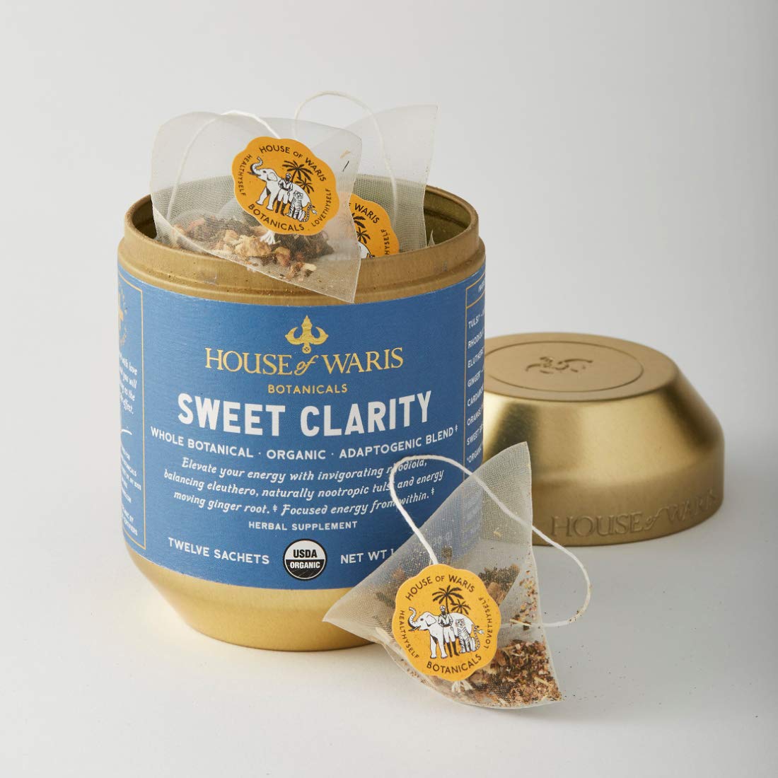 Organic Sweet Clarity Herbal Tea by House of Waris Botanicals | Gluten-Free, Vegan, Caffeine-Free | Perfect for Relaxation, Detox & Afternoon Tea Time
