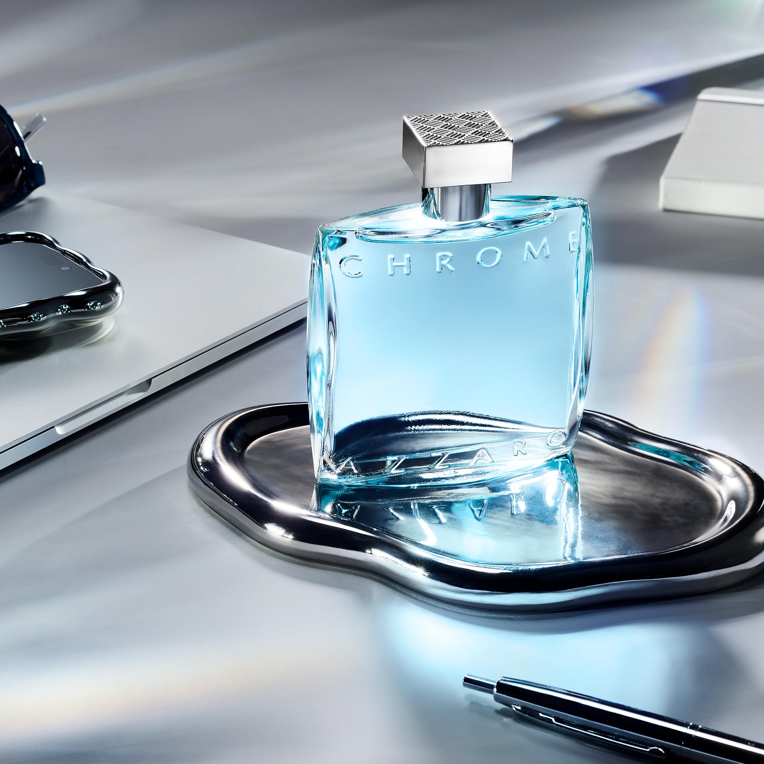 Azzaro Chrome Eau de Toilette for Men - Fresh Aquatic Cologne with Citrus, Woody & Musky Notes - Bergamot Scent - Luxury Perfume for Everyday Wear & Summer Beach Days - Perfect for Office, Date Night & Outdoor Activities