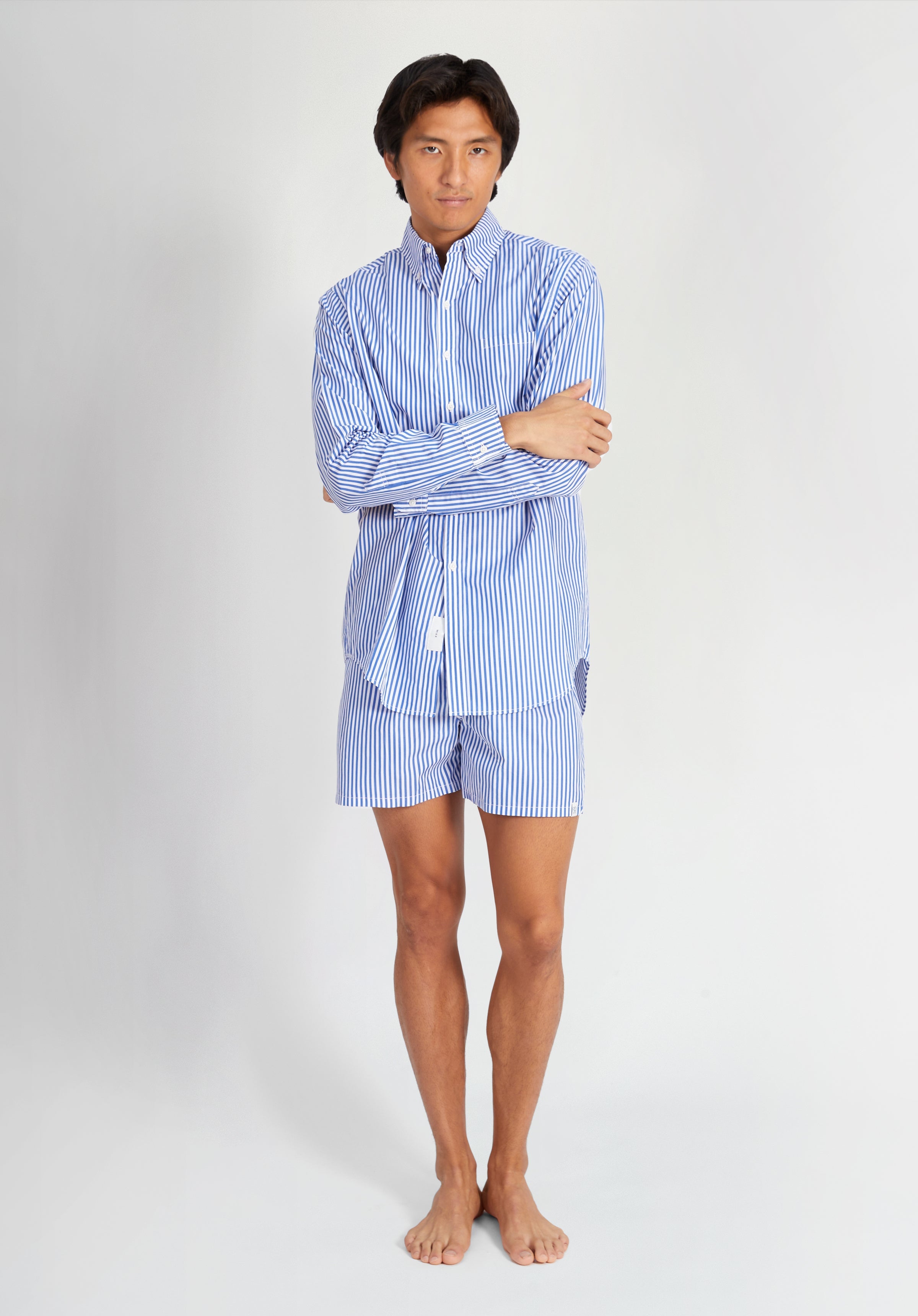 Penn Shirt - Classic Blue & White Striped Cotton Shirt for Men | Casual Wear, Office Outfits & Summer Style