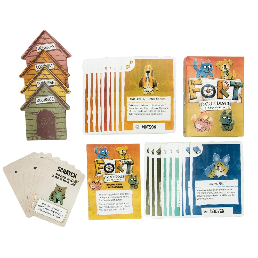 Fort: Cats & Dogs Expansion - Strategic Card Game by Leder Games - Perfect for Family Game Nights & Board Game Enthusiasts