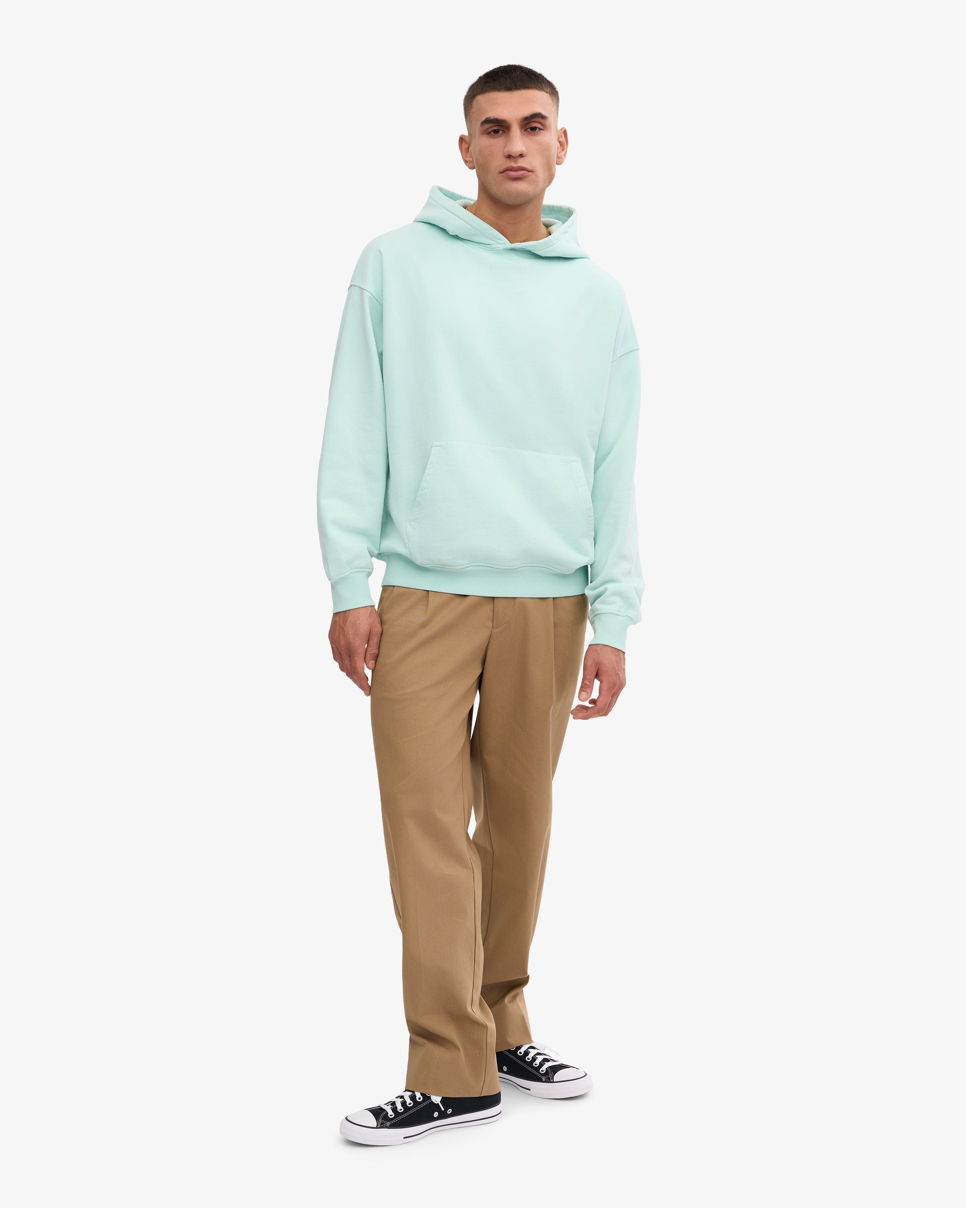 Organic Oversized Hoodie - Light Aqua | Soft & Cozy Pullover Sweatshirt for Women & Men | Perfect for Casual Wear, Lounging & Outdoor Activities