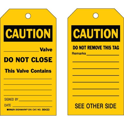 Brady 86433 Accident Prevention Tag - 5.75