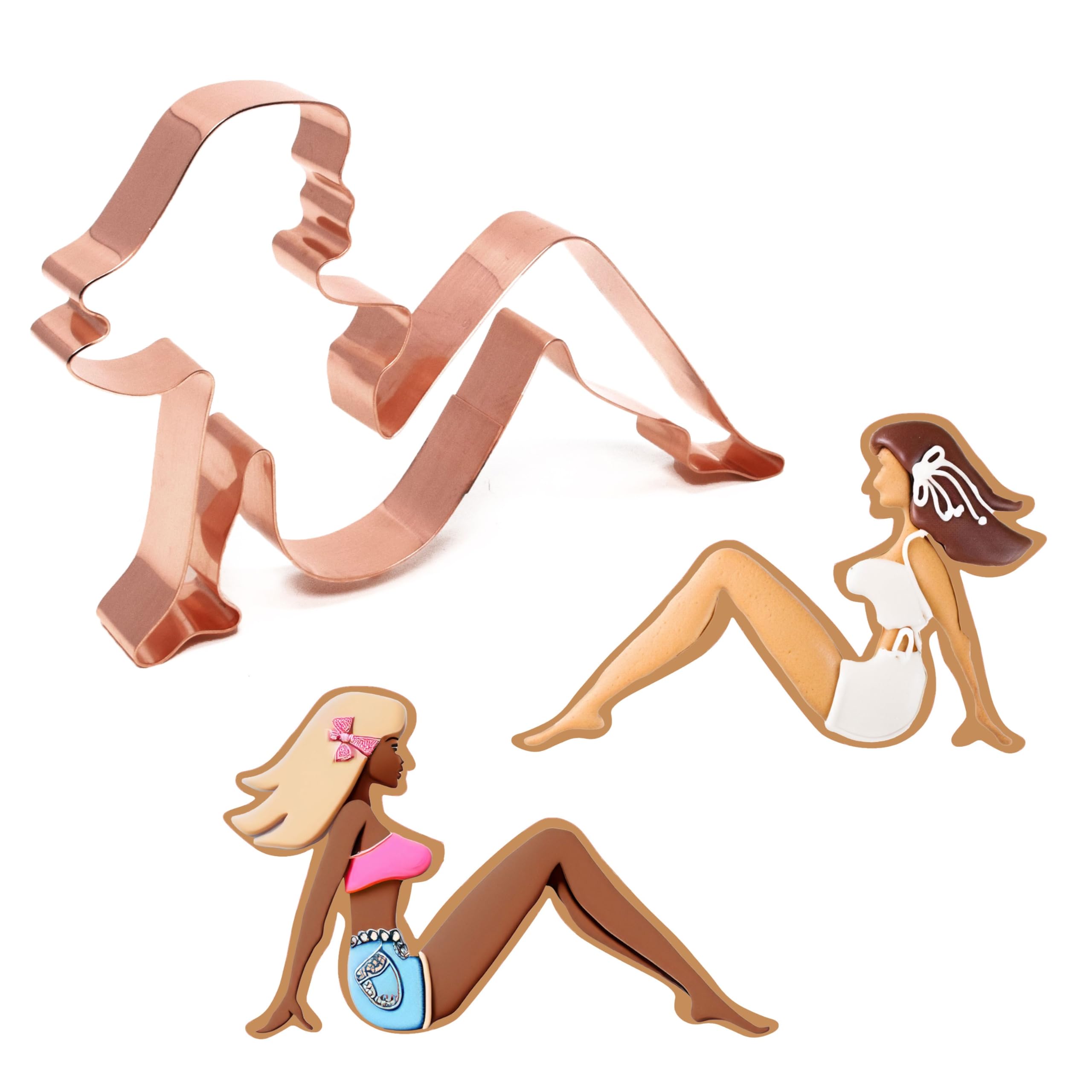 Handmade in USA 6 Inch The Fussy Pup Sexy Mudflap Girl Cookie Cutter - Perfect for Baking, Party Decorations & Unique Gifts
