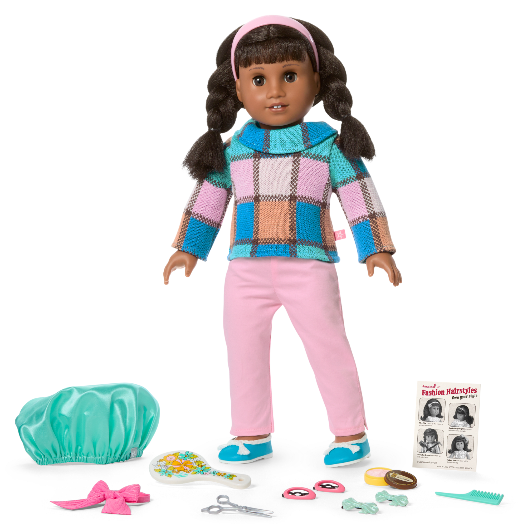 Melody’s™ 18 Inch Doll Salon Accessories Set - Hair Brush, Comb & Hair Clips for American Girl Dolls & Historical Character Dolls - Perfect for Pretend Play, Tea Parties & Dress Up Games