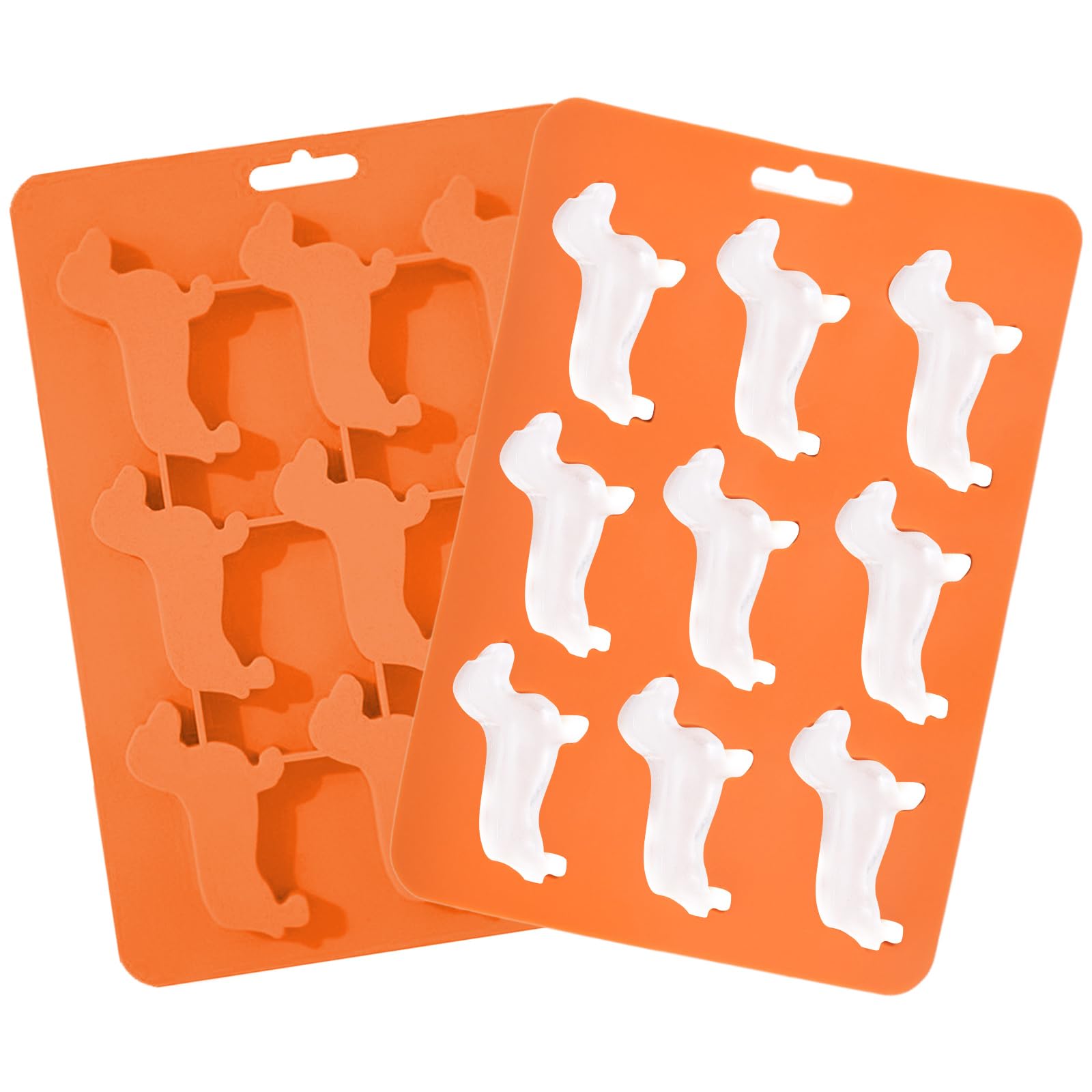BPA-Free Silicone Dachshund Dog Shaped Ice Cube Trays - Reusable Ice Molds for Cocktails, Drinks & Candy Making - Perfect for Parties, Home Bars & DIY Treats
