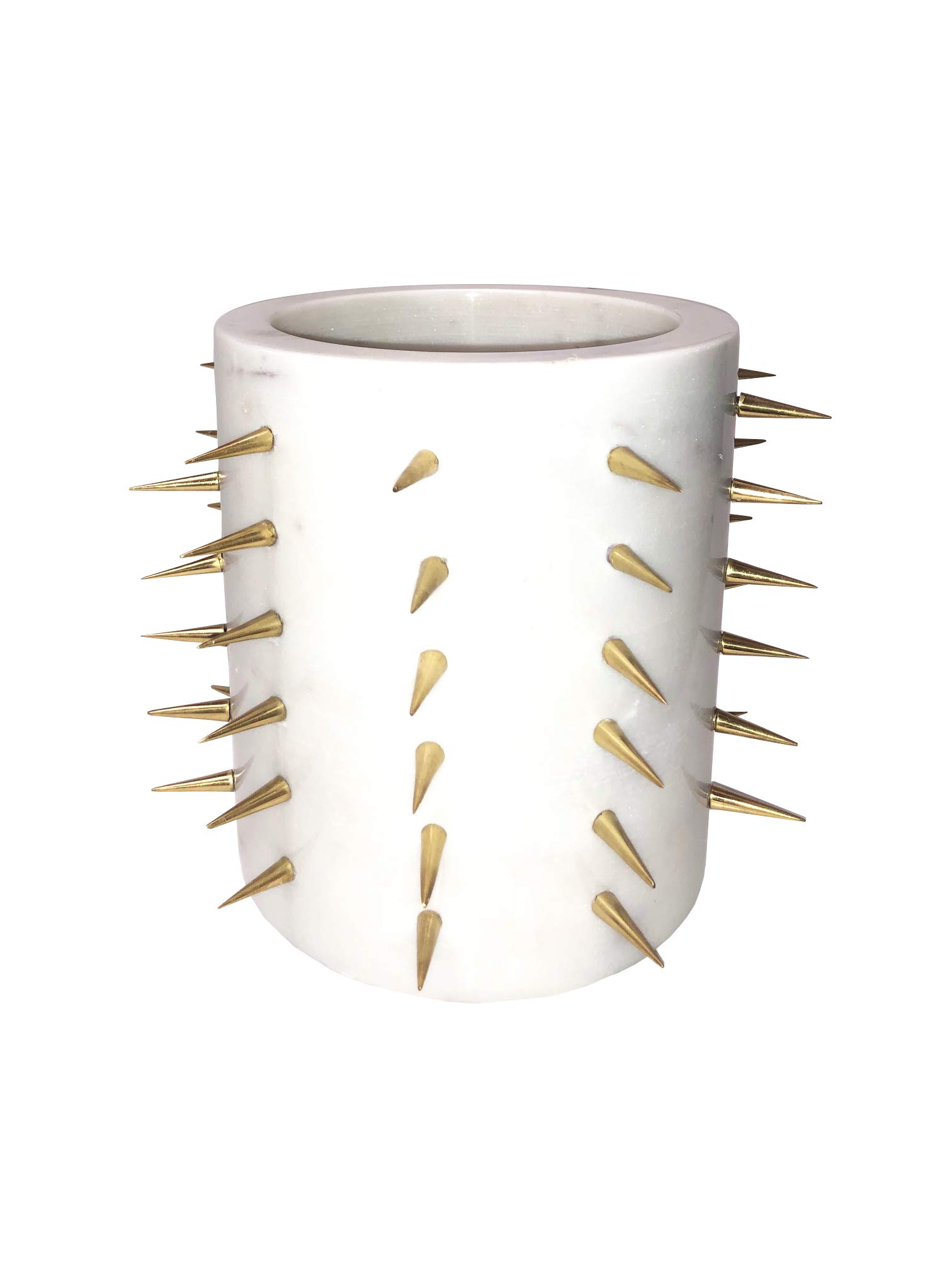 AO-12WGL White and Gold Pantalet Spike Vase - Elegant Floral Centerpiece for Wedding, Home Decor, and Table Arrangements