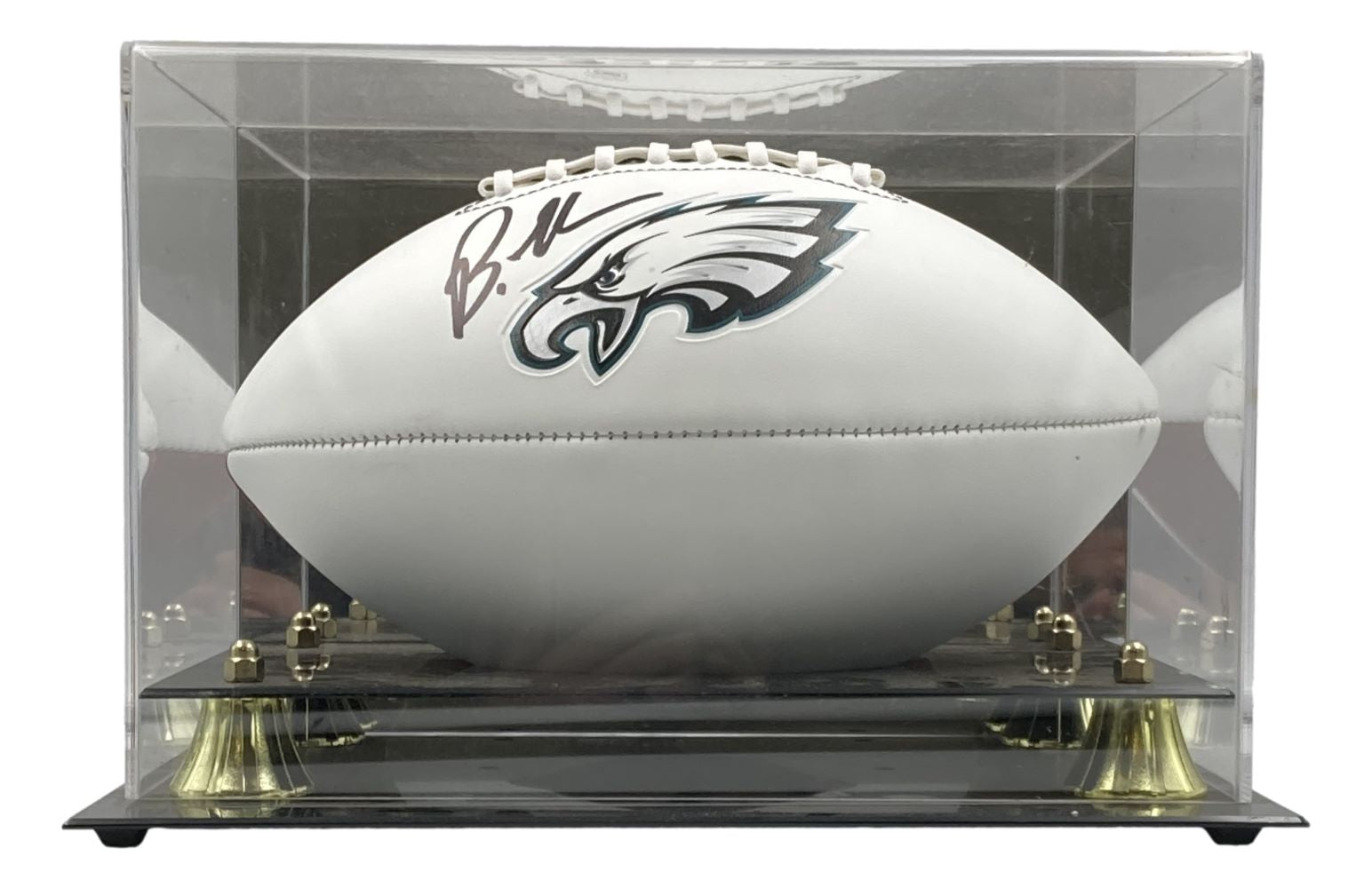 Brandon Graham Autographed Philadelphia Eagles NFL Football with JSA COA - Signed Collectible Memorabilia for Fans, Display Case Included - Perfect for Man Cave, Sports Room, or Gift for Eagles Fans