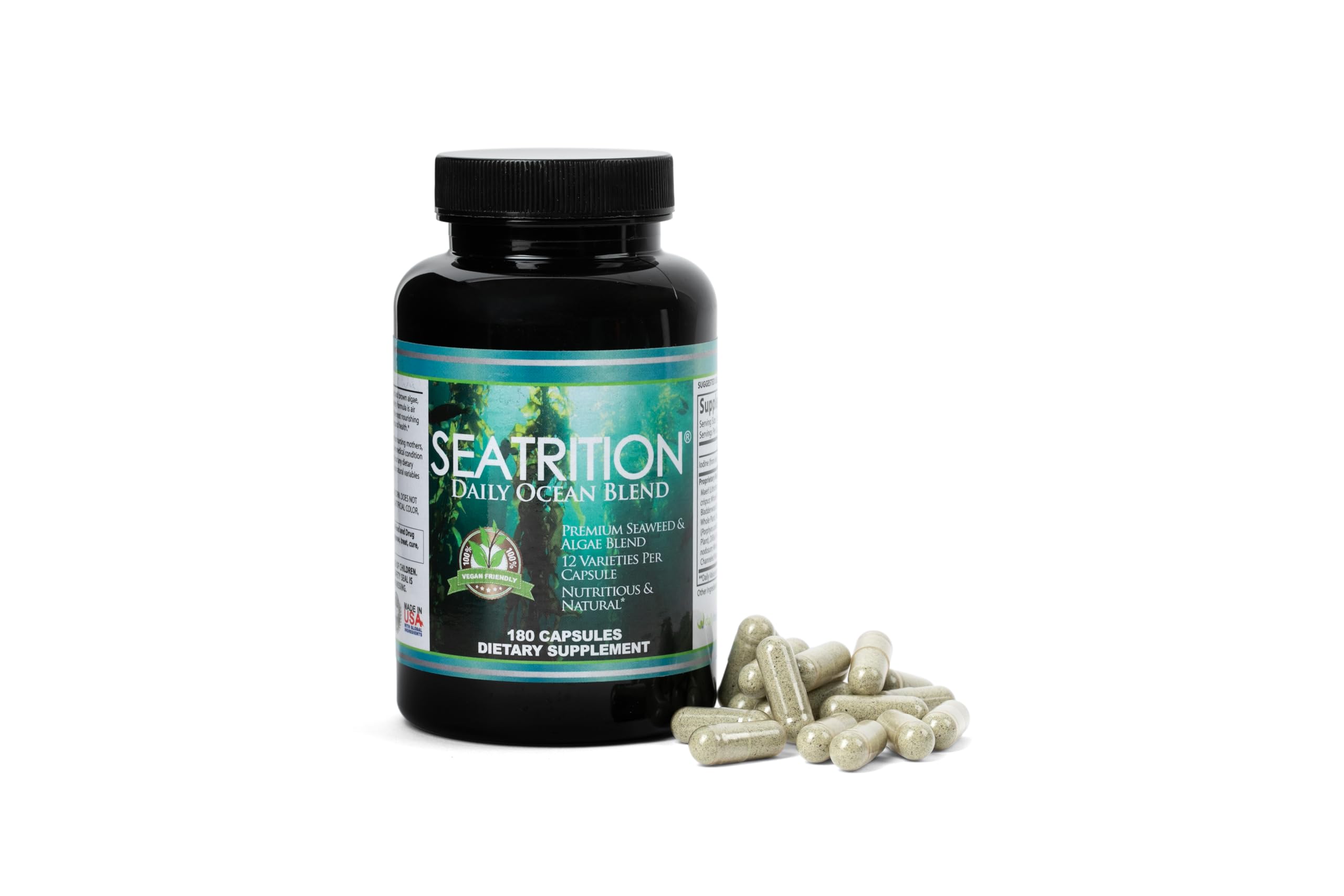 Seatrition 6 Bottles 1080 Capsules - Premium Omega-3 Fish Oil Supplement for Heart, Brain & Joint Health | Supports Cognitive Function & Cardiovascular Wellness | Ideal for Adults & Seniors Daily Nutrition