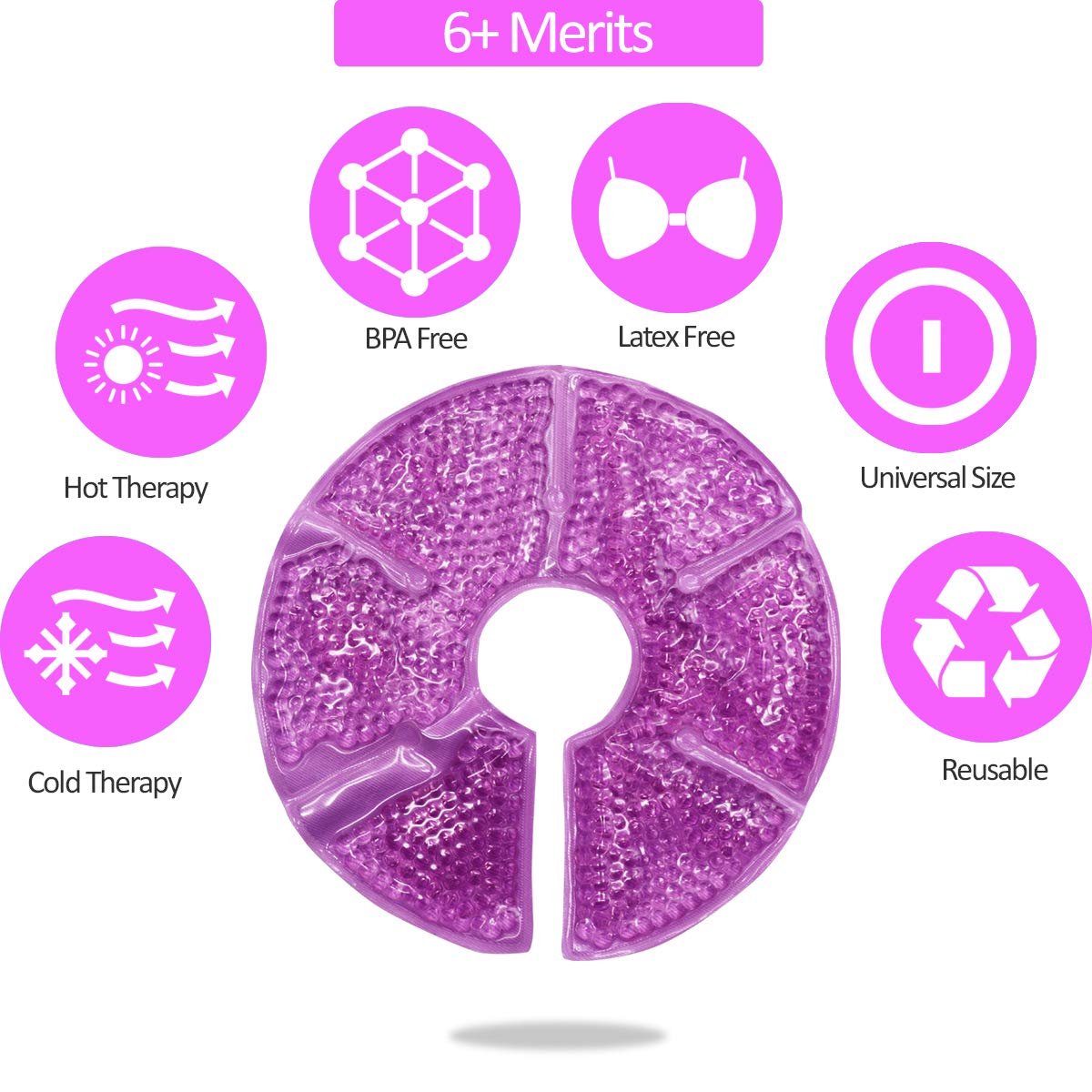 **Breast Therapy Pads - Hot & Cold Gel Packs for Breastfeeding Relief, Postpartum Recovery & Milk Let-Down - Reusable Soothing Ice Packs for Engorgement & Mastitis (Purple) - Perfect for Nursing Moms & Post-Surgery Comfort**